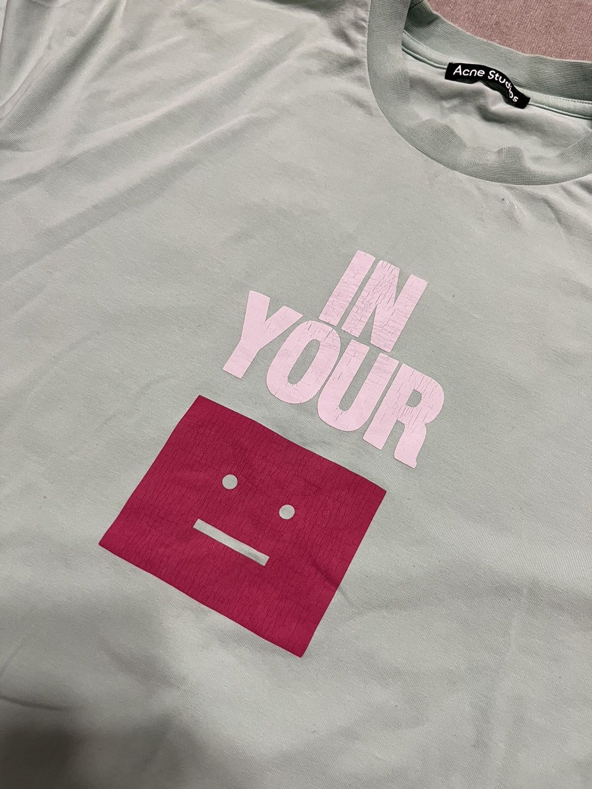Acne Studios Acne Studios Mens T Shirt Mint Big Logo Crew Neck Tee Size M Size US M / EU 48-50 / 2 - 4 Thumbnail