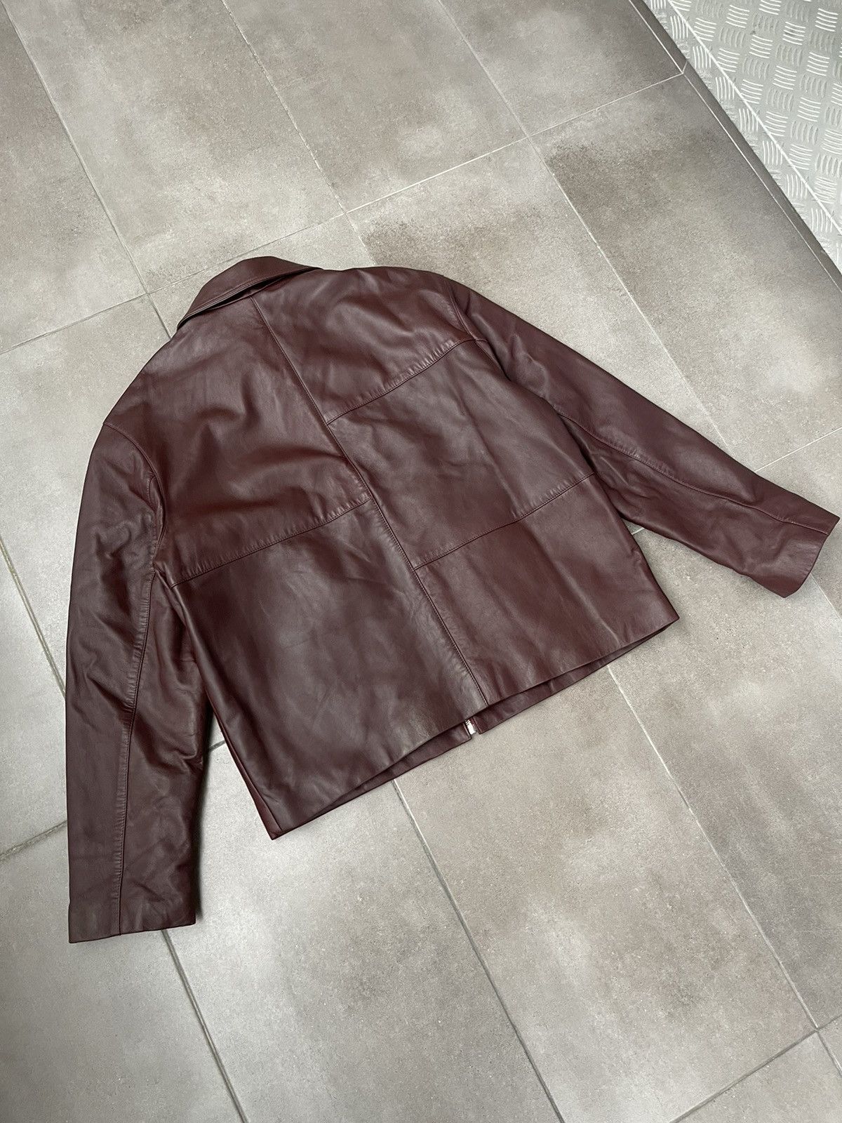 Frame !DS! SS23 Frame Burgundy Red Leather Jacket Size US M / EU 48-50 / 2 - 14 Thumbnail