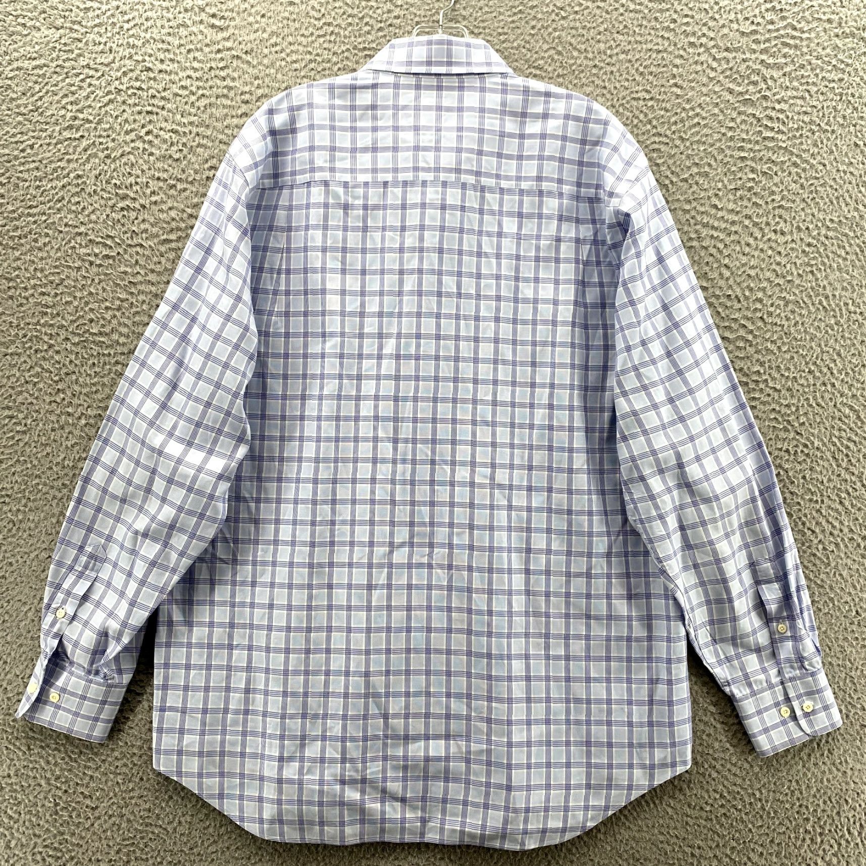 David Donahue David Donahue Dress Shirt Men's 16 34/35 Blue Plaid Office Preppy Normcore Corp Shirt Mens Size 34/35 Blue Plaid Dress Shirt (Regular) Size 34R - 7 Thumbnail