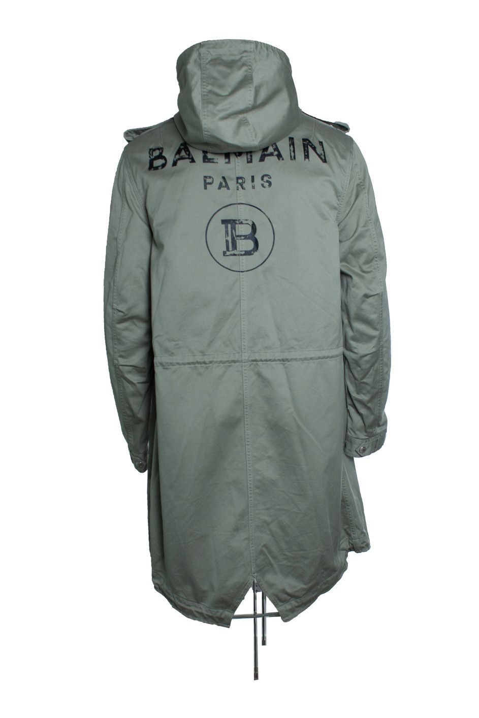 Balmain Balmain, green cotton hooded parka Size US M / EU 48-50 / 2 - 2 Thumbnail