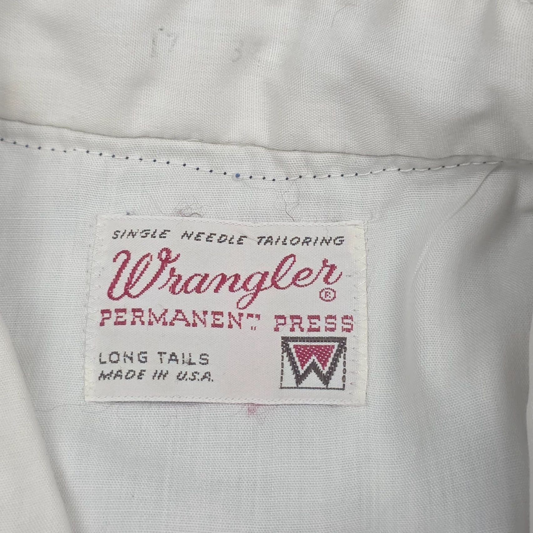 Wrangler VINTAGE Wrangler Permanent Press Pearl Snap Shirt Men's 17 34 White Western USA* Size US S / EU 44-46 / 1 - 2 Thumbnail