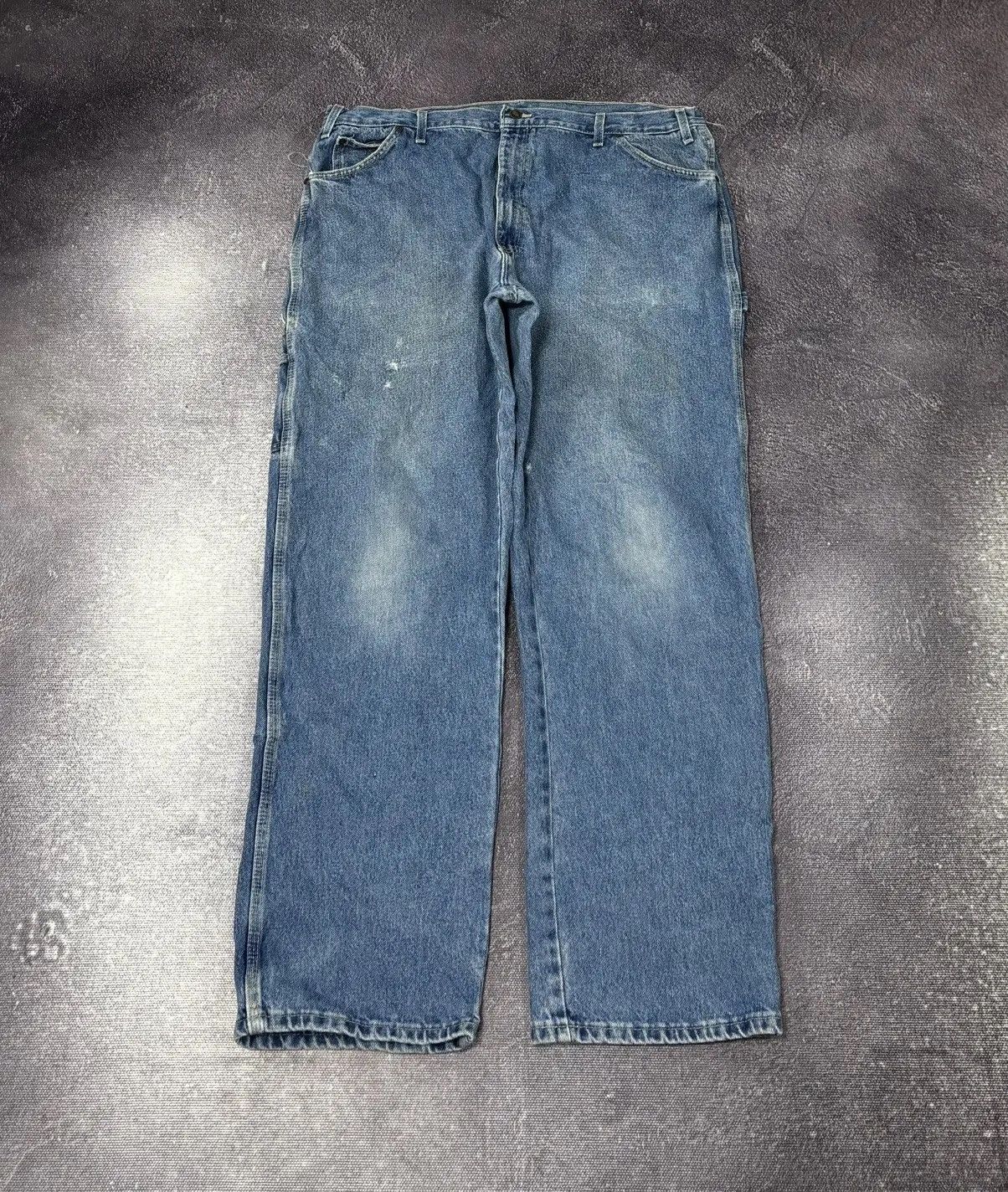 Dickies × Vintage Vintage Dickies USA Blue Denim Work Hype Skate Baggy Jeans Size US 42 / EU 58 - 2 Thumbnail
