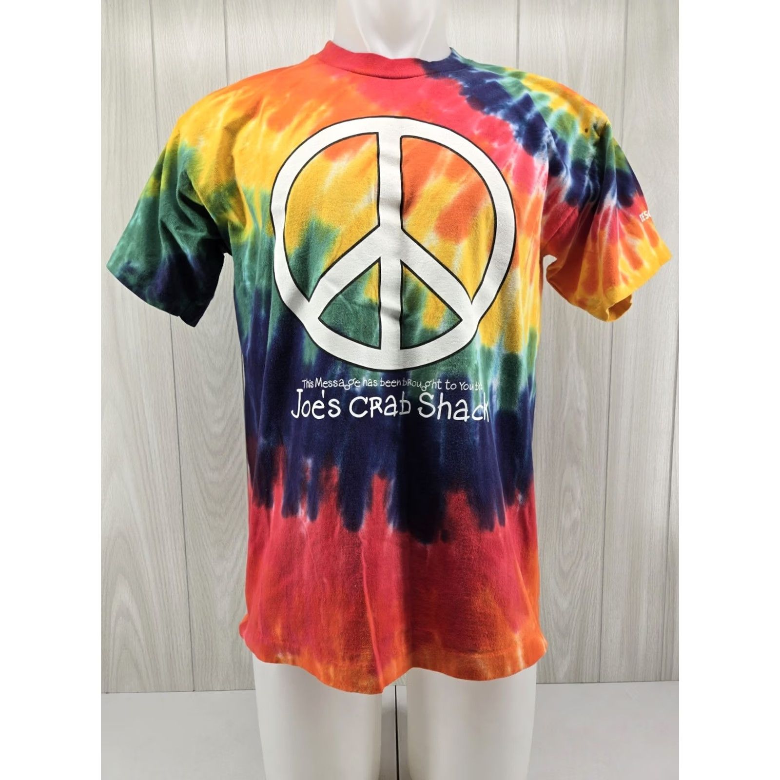 destin VINTAGE 90s Joe's Crab Shack T-Shirt Large Tie Dye Peace Love Destin Shirt Mens Size US L / EU 52-54 / 3 - 2 Thumbnail