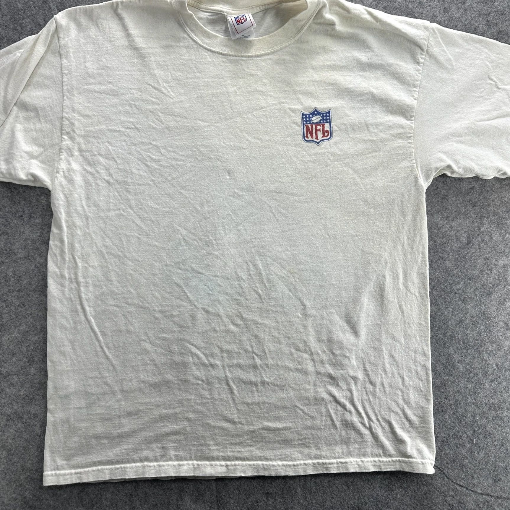 NFL VINTAGE NFL T-Shirt Mens XL Short Sleeve White Cotton Football 90s Pepsi Promo Logo Sports Mens Size US XL / EU 56 / 4 - 3 Thumbnail