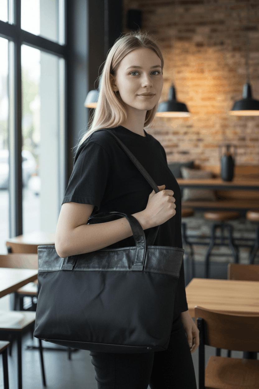 Issey Miyake Issey Miyake Im Product nylon tote bag With Leather Strap Size ONE SIZE - 1 Thumbnail