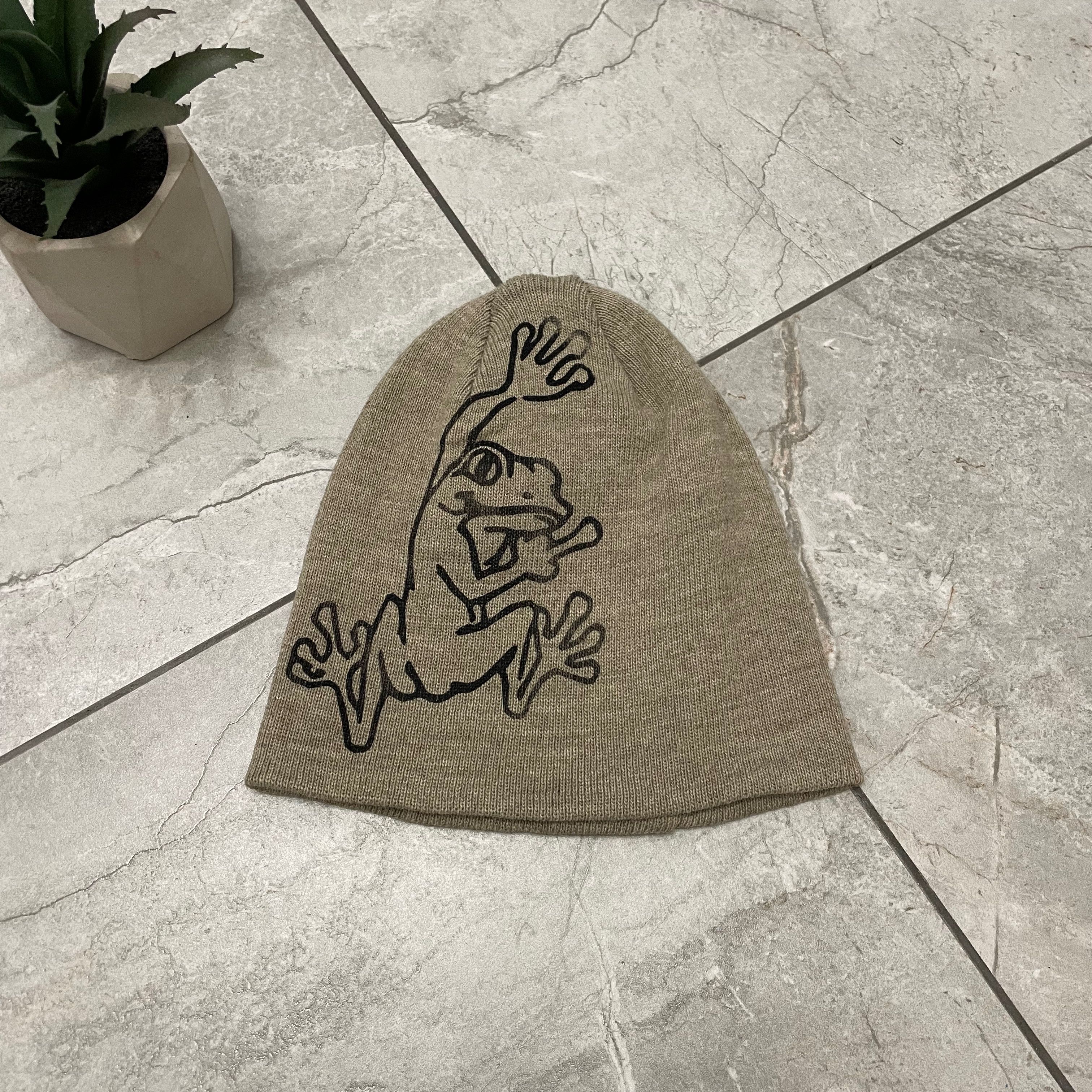 Other Very rare beanie hat y2k grunge print frog Size ONE SIZE - 4 Thumbnail