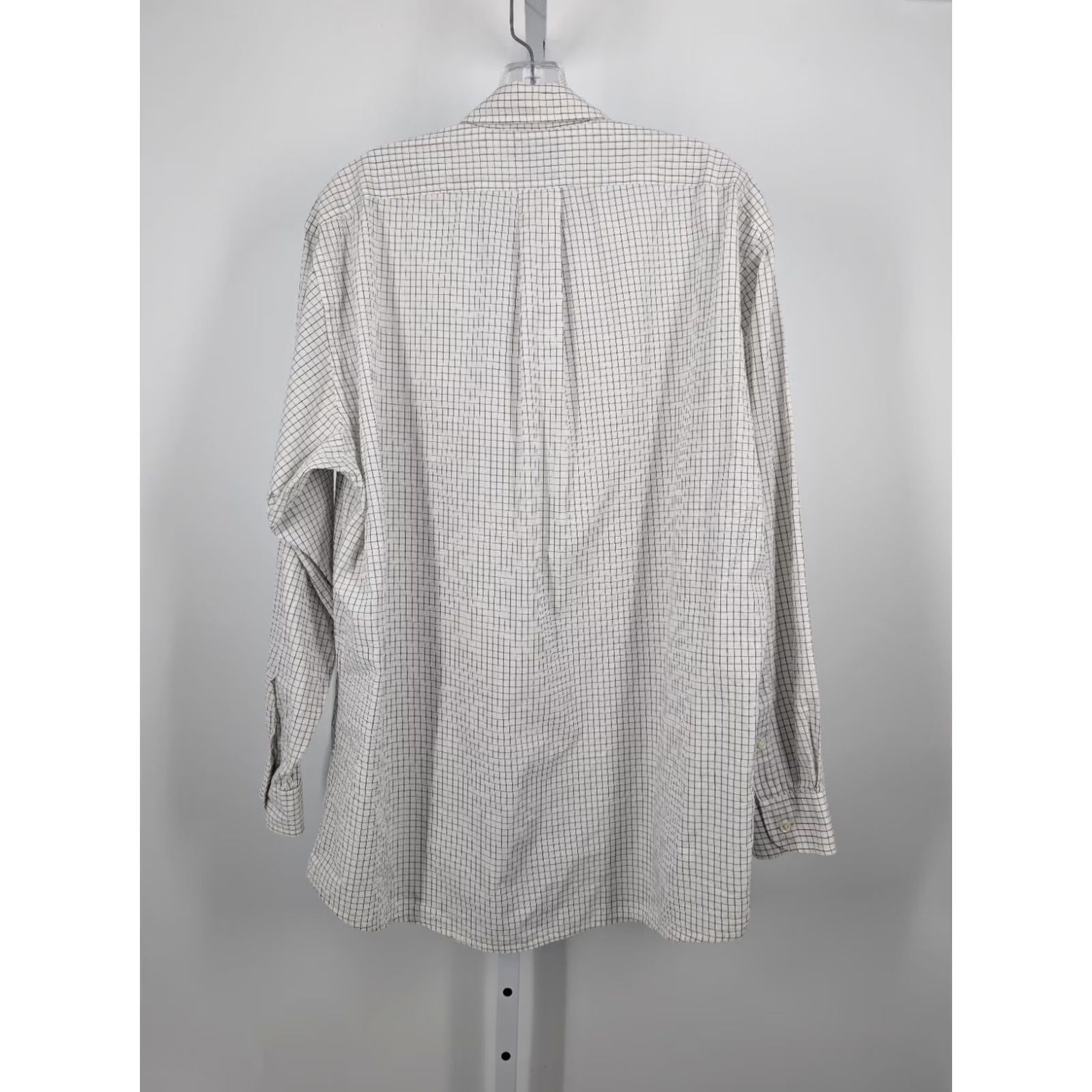 J.Crew VINTAGE J.CREW Oarsman Label Windowpane Button-Down Shirt 15.5 33 Mens White Regular Long Sleeve Size US L / EU 52-54 / 3 - 3 Thumbnail
