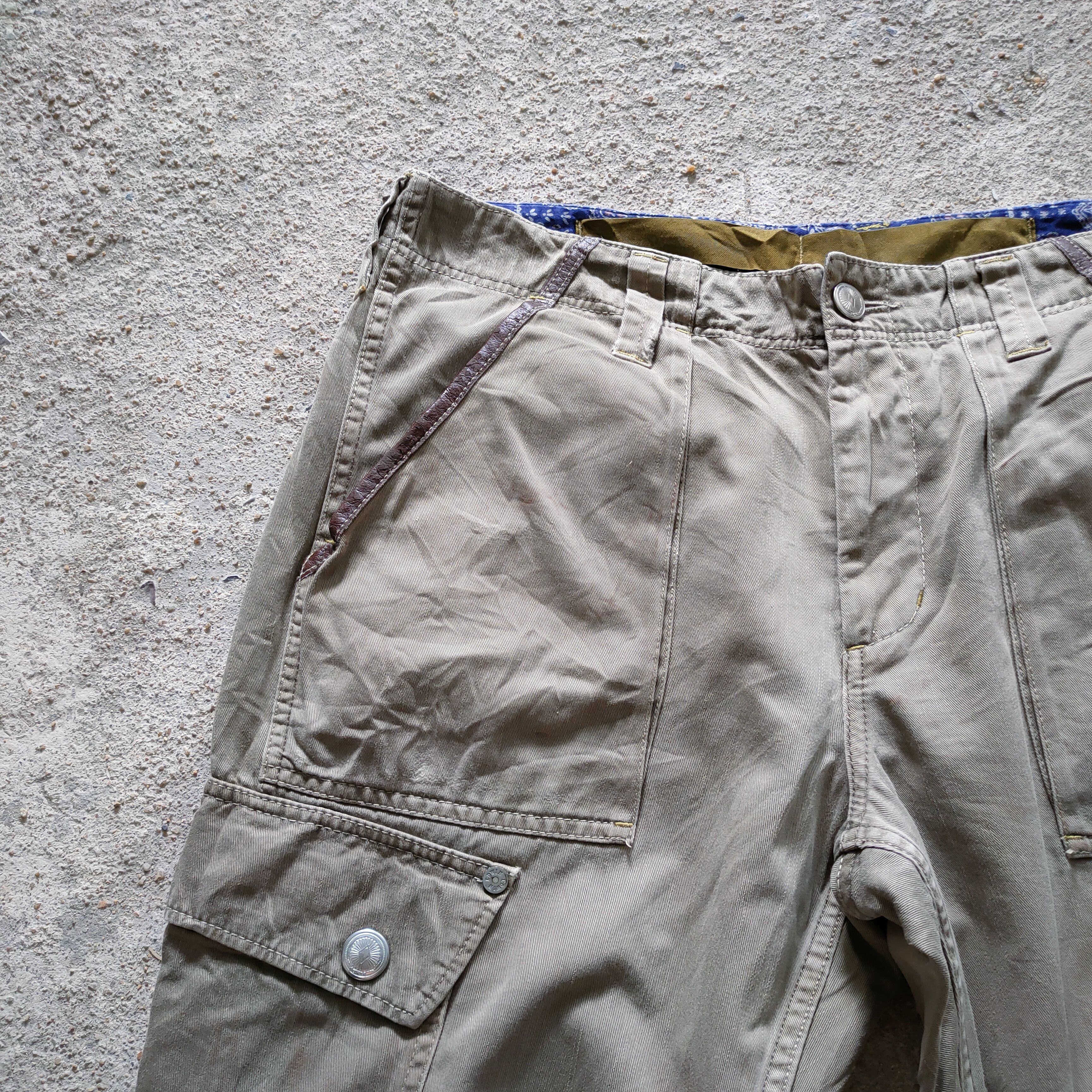Japanese Brand VINTAGE JAPANESE BRAND FADED CARGO PANTS Size US 34 / EU 50 - 4 Thumbnail