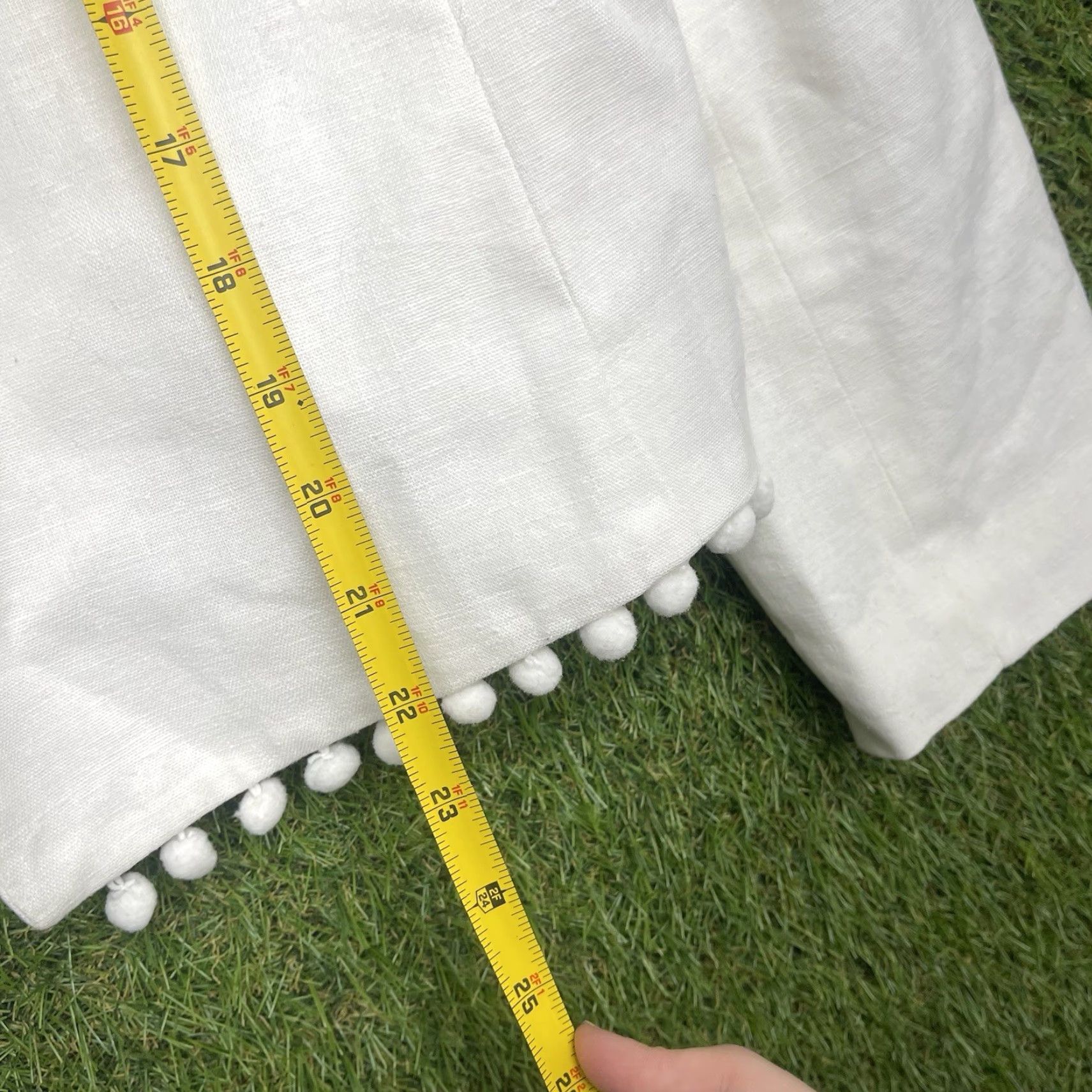 J.Crew J.CREW Blazer Linen White 1 Button Adult Large Ladies Beach Casual Formal 90s Vintage No (adapted to rules) Size L / US 10 / IT 46 - 5 Thumbnail
