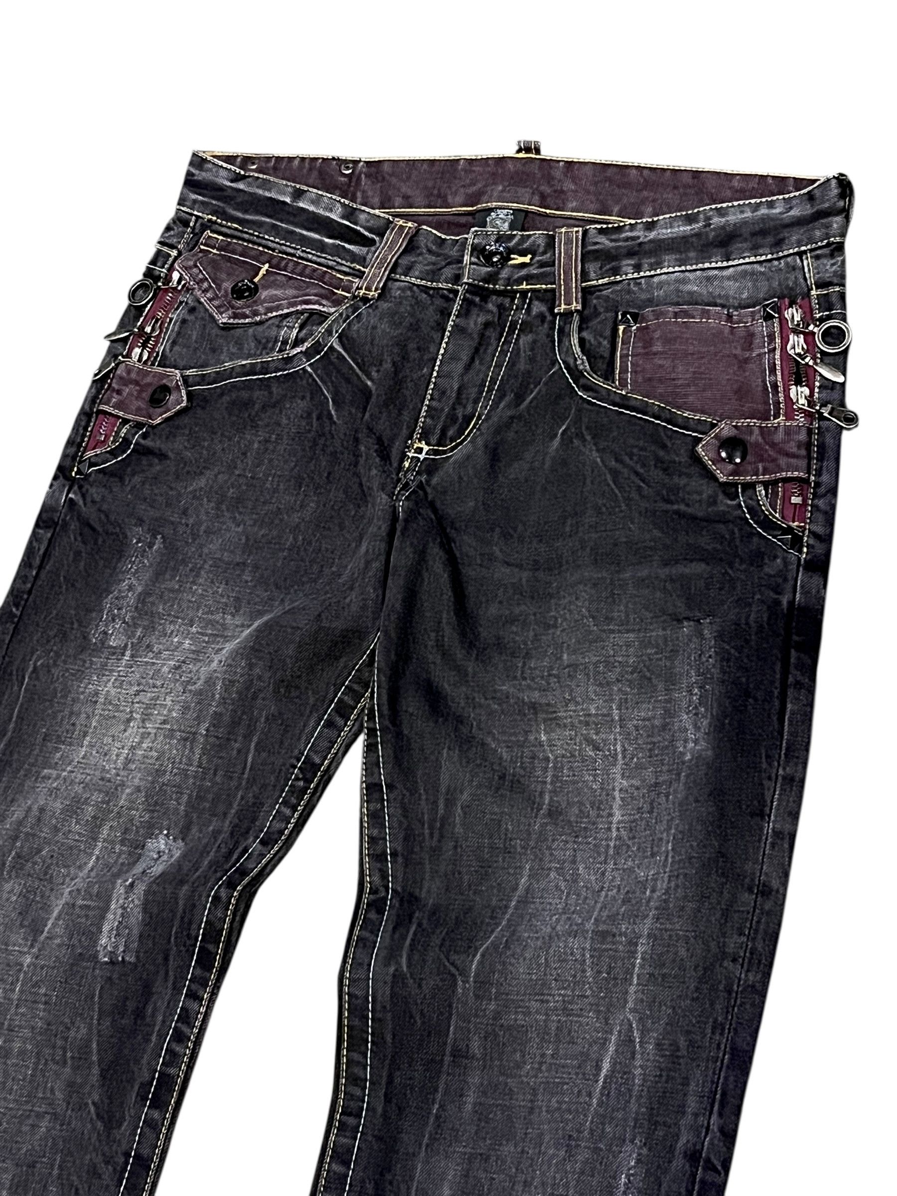 semanticdesign FYE🤘🏼SEMANTIC DESIGN Punk Multi Head Zipper Clawmark Flare Size US 30 / EU 46 - 9 Thumbnail