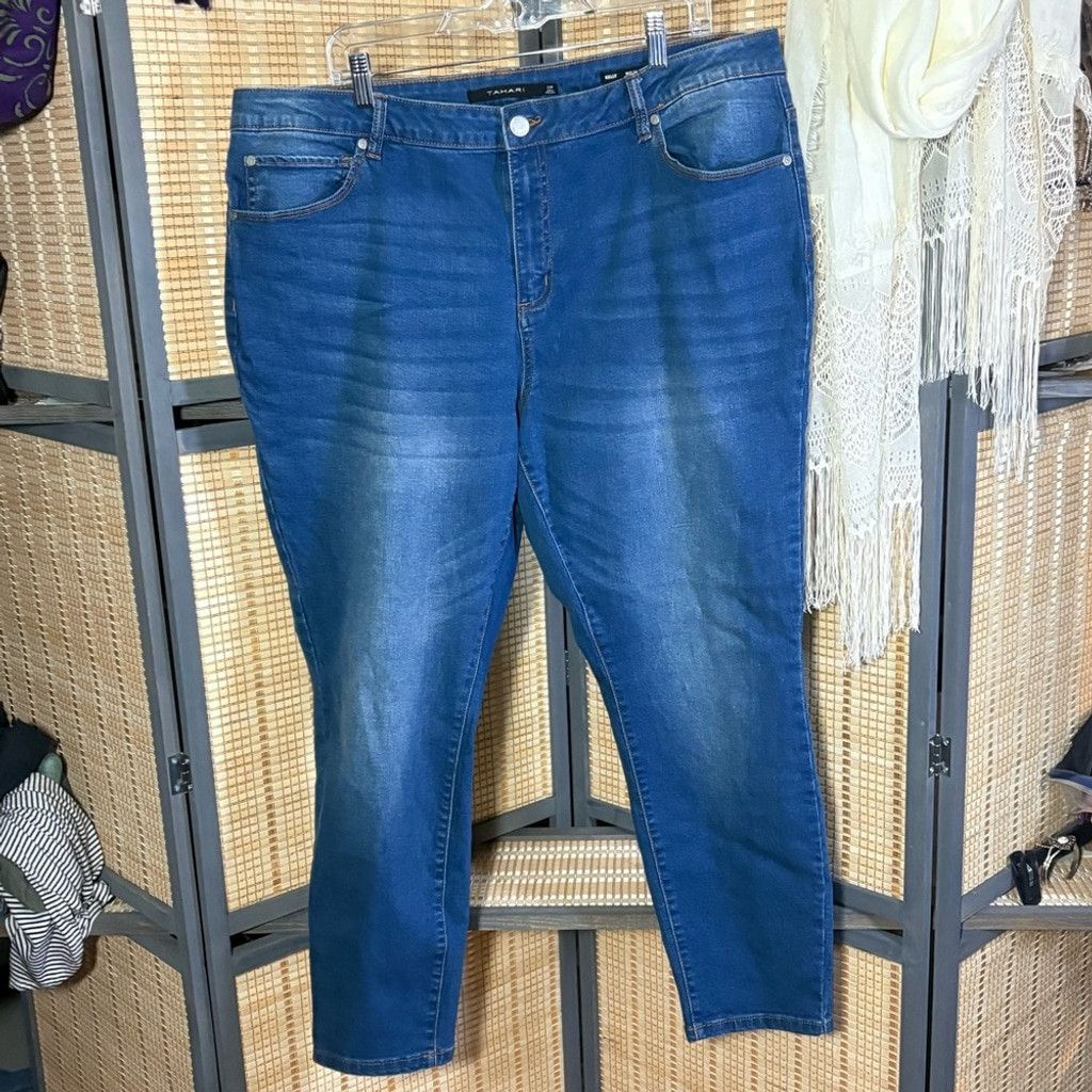 Elie Tahari Tahari Midrise Skinny Kelly Jean Size 22" - 3 Thumbnail