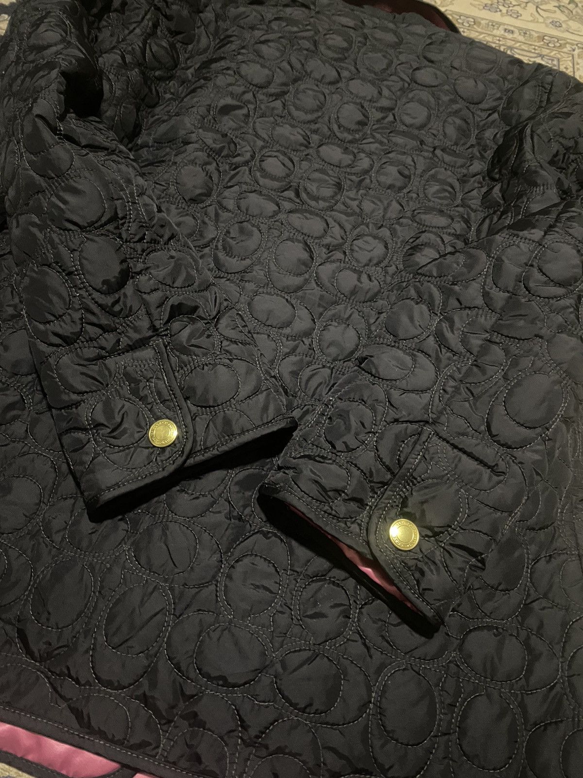 Coach OG Coach Nylon Black Quilted Monogram C Light Jacket Size US M / EU 48-50 / 2 - 5 Thumbnail