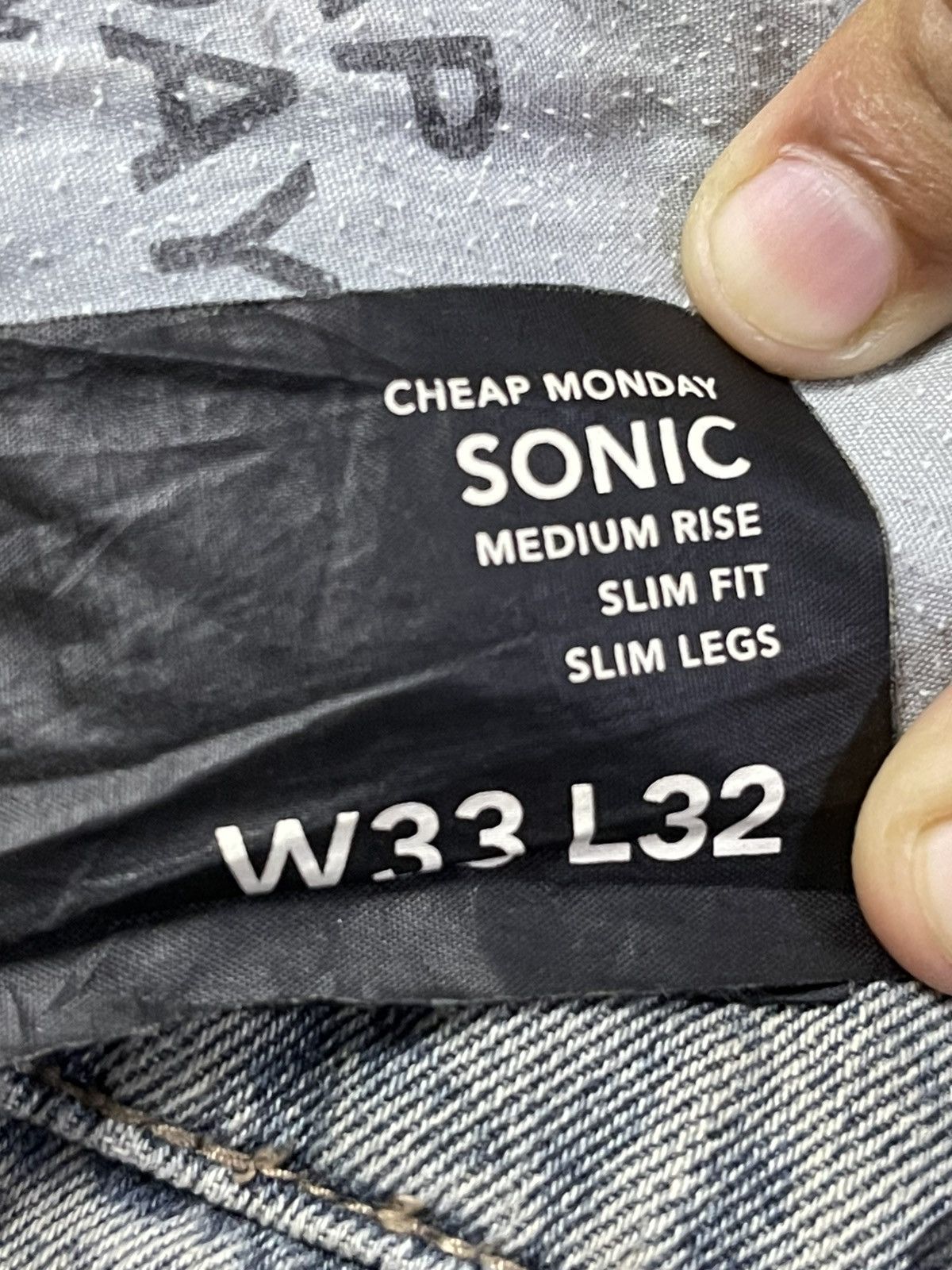 Cheap Monday × Japanese Brand Cheap Monday Japan Painted Skinnny Jeans Size US 37 - 18 Thumbnail