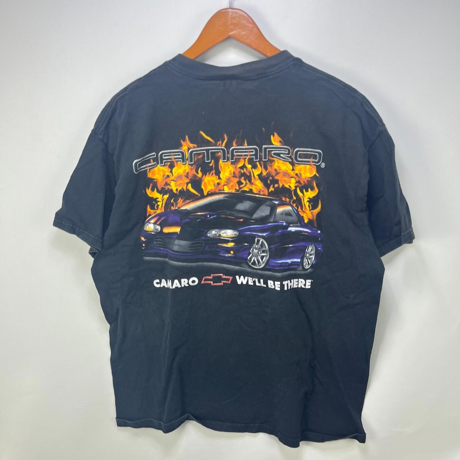Vintage Vintage 90s Chevrolet Chevy Camaro Flames Racing T Shirt XL Size US XL / EU 56 / 4 - 1 Thumbnail