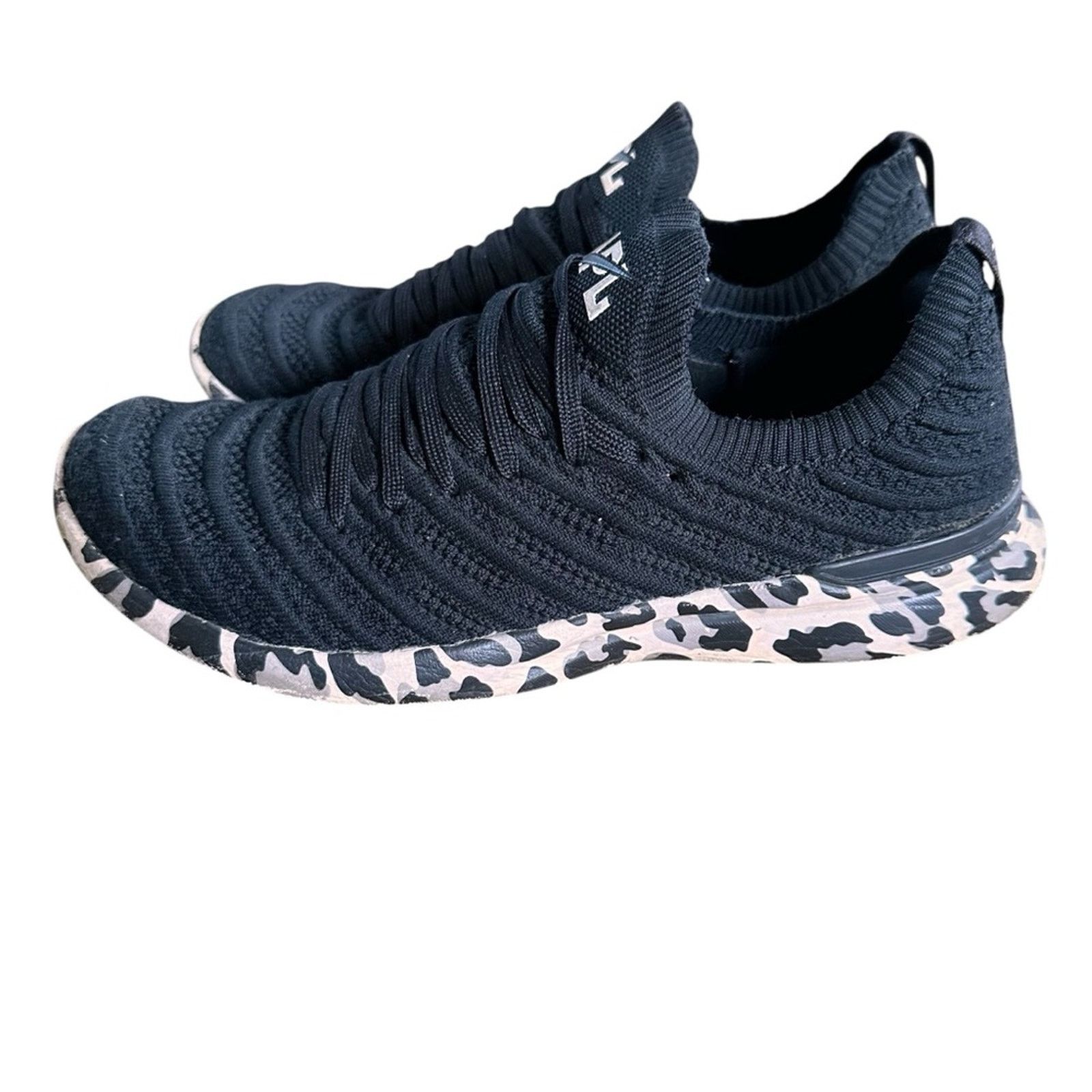 Athletic Propulsion Labs APL Techloom Wave Shoes - Size 8 - Black/Asteroid Leopard Size US 8 / IT 38 - 4 Thumbnail