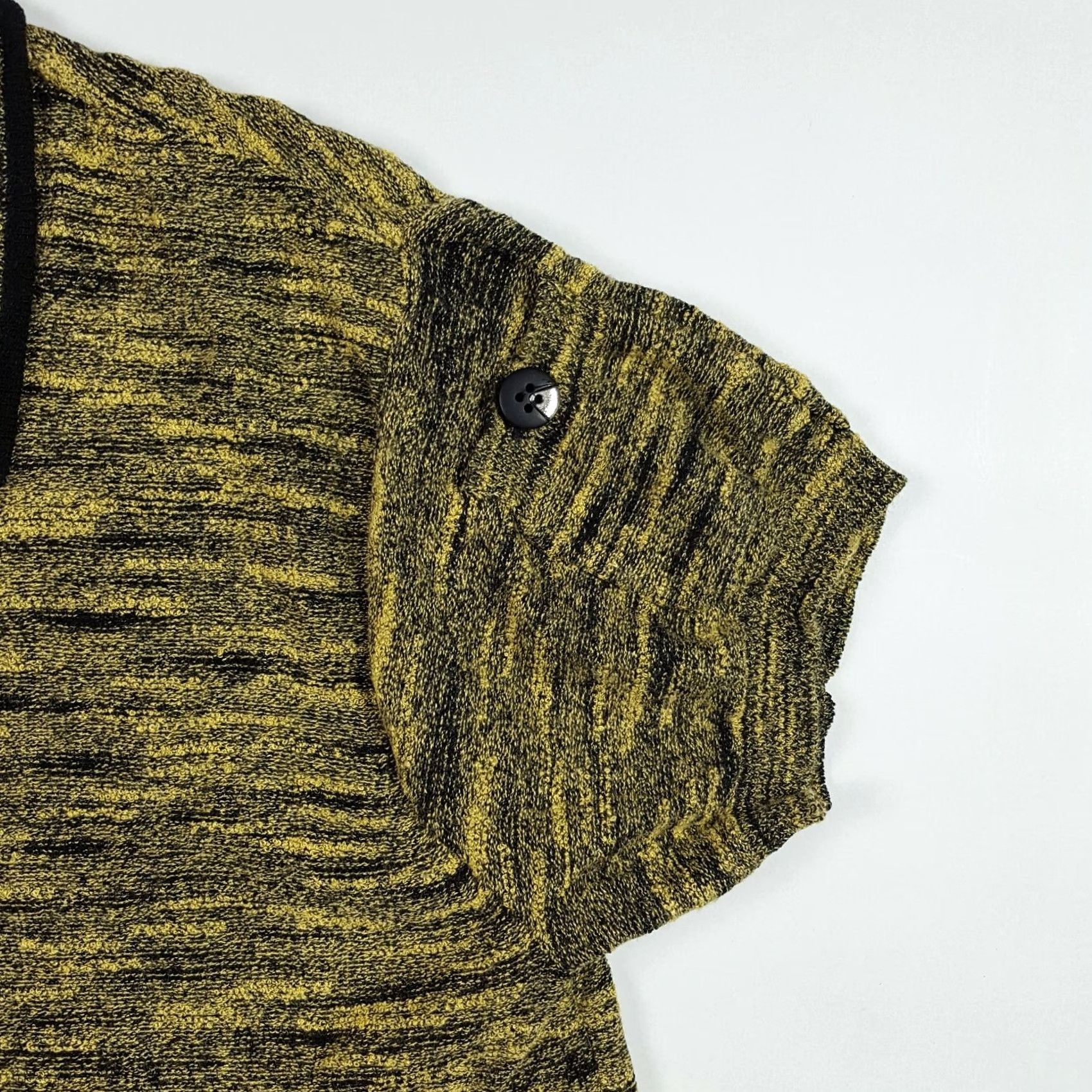 Vintage VINTAGE Jamie Sadock Knit Womens Small Golf Polo Short Sleeve Yellow Collar Shirt Tennis Shirt Size S / US 4 / IT 40 - 3 Thumbnail