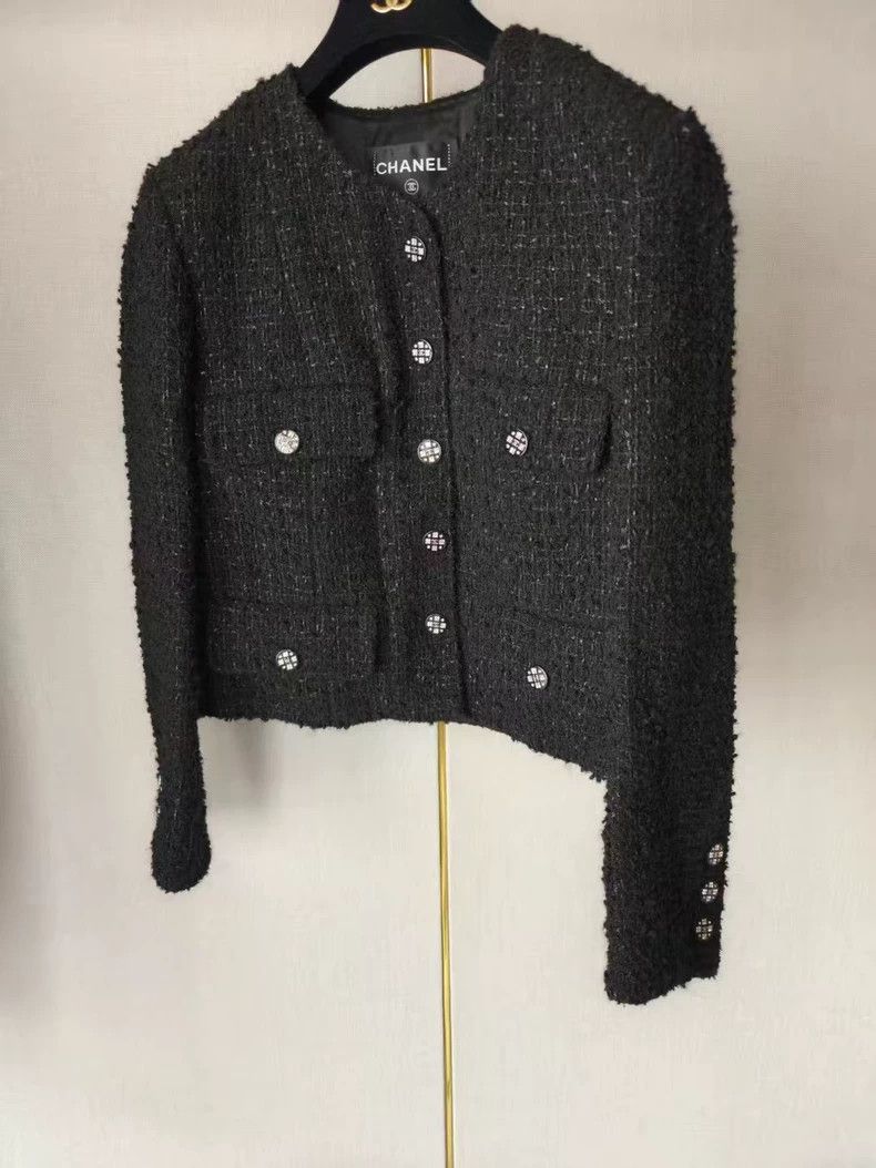 Chanel Chanel Black Tweed Jacket - dmc Size US M / EU 48-50 / 2 - 1 Thumbnail