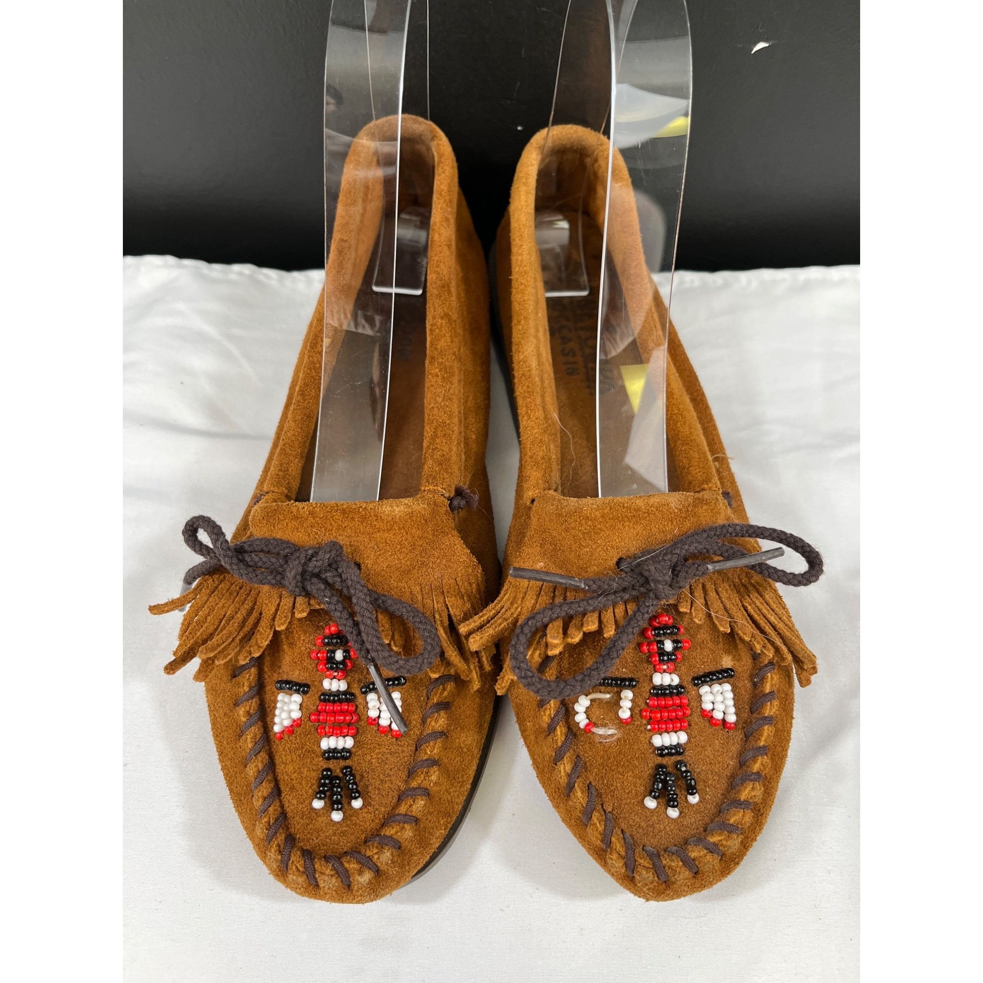 Minnetonka Minnetonka Moccasin Women's Brown Leather Loafers Size 7 SKU Size US 7 / IT 37 - 1 Thumbnail