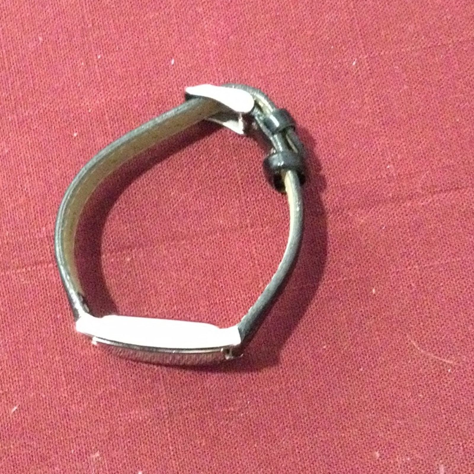 Other Liz Claiborne Watch Silver w/ White Face Black Leather Band Size ONE SIZE - 5 Thumbnail
