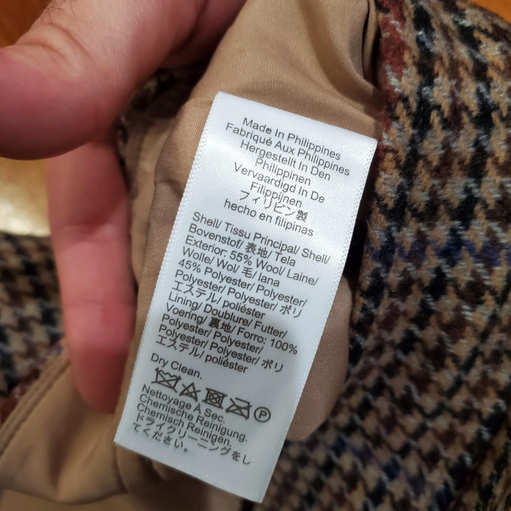 J.Crew J.Crew Skirt Womens 16 Brown Houndstooth Wool Blend Lined Side Zip Size 38" / US 16 / IT 52 - 5 Thumbnail