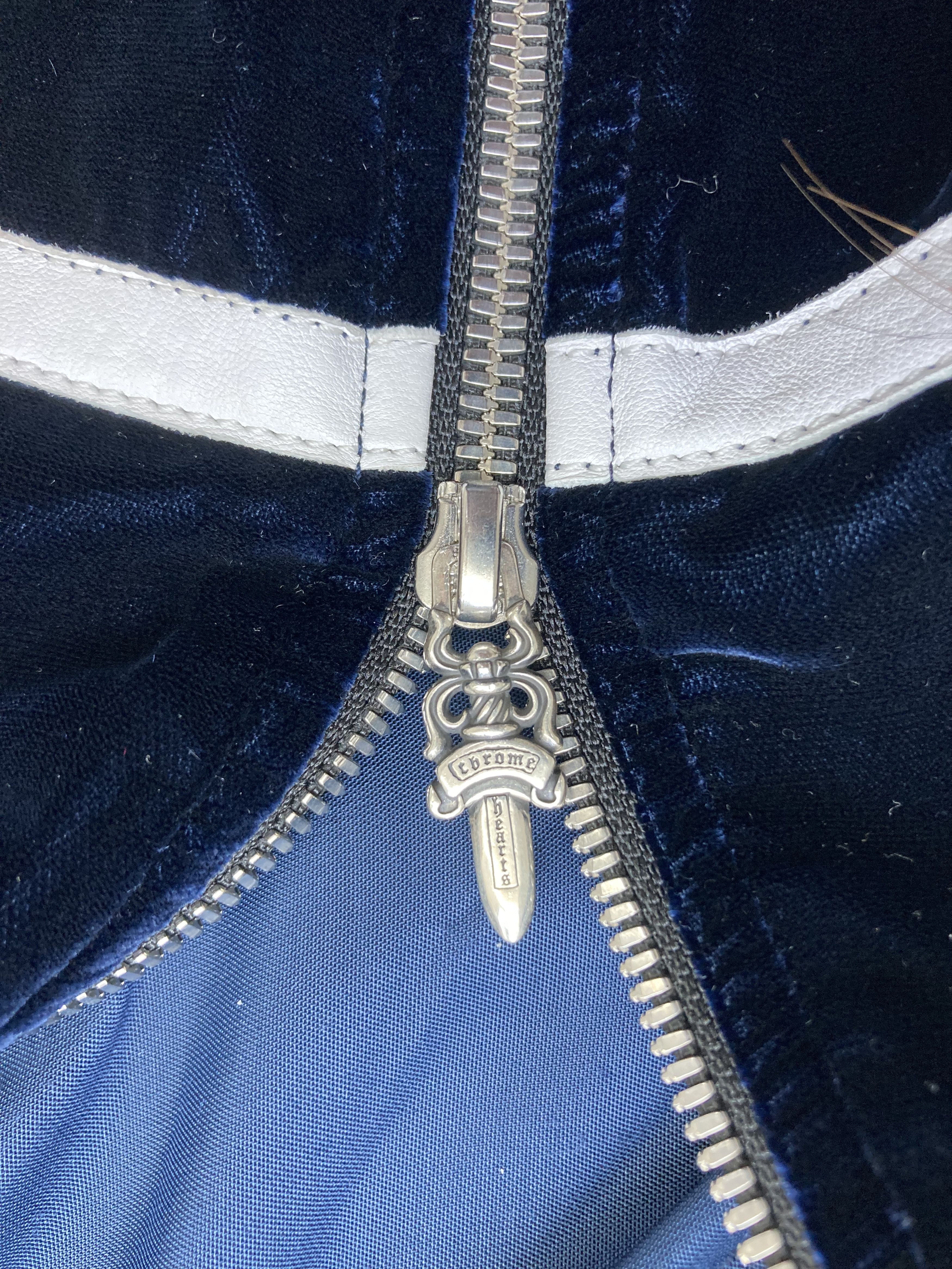 Chrome Hearts Chrome Hearts Leather Patch Velvet Dagger Zip Jacket Size US S / EU 44-46 / 1 - 4 Thumbnail