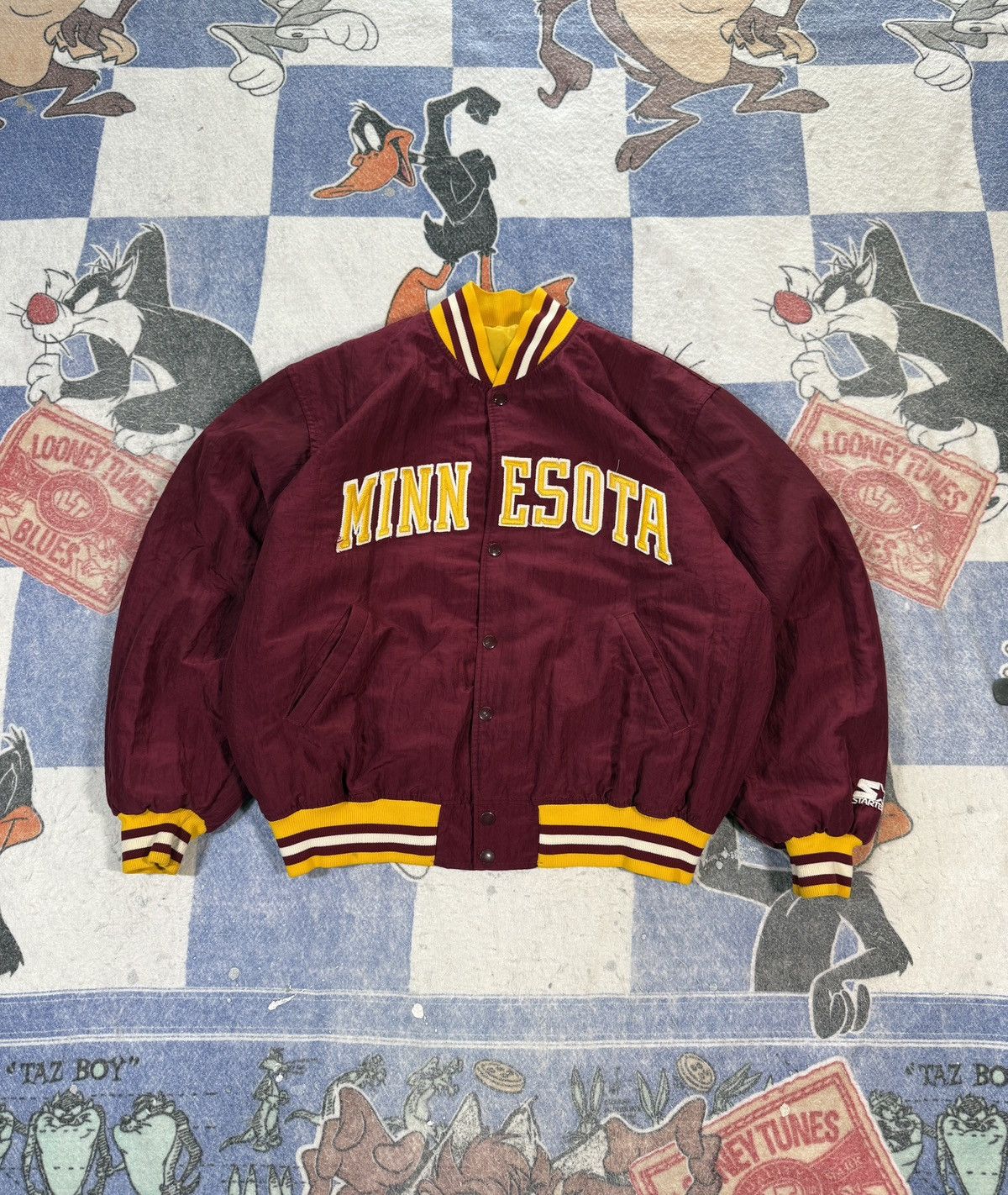 Starter Vintage minnesota gophers starter bomber jacket Size US L / EU 52-54 / 3 - 1 Thumbnail
