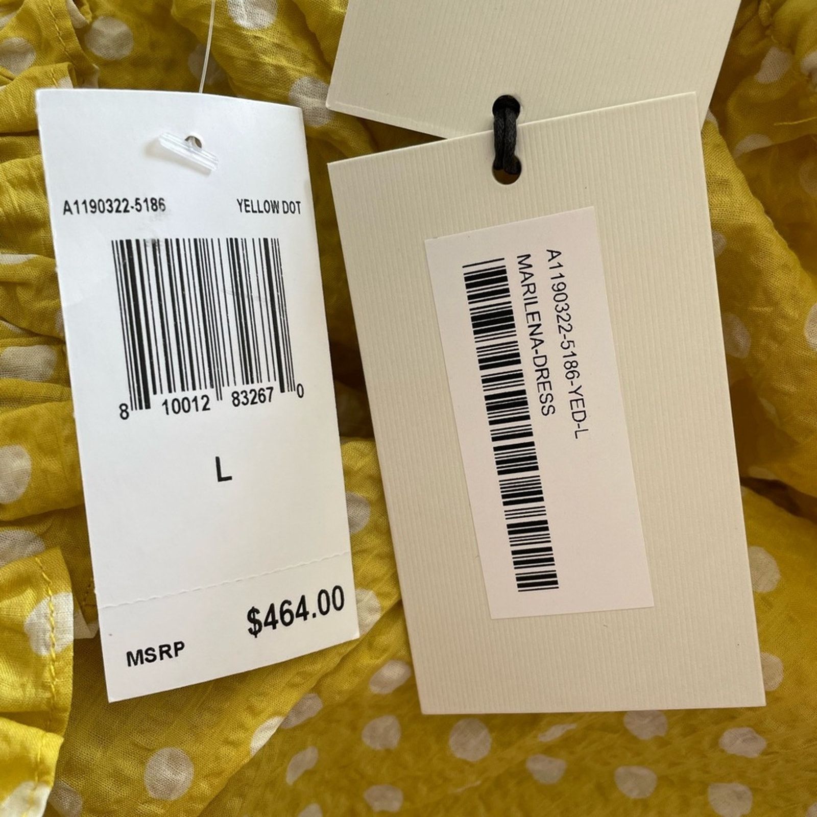 ALEXIS Alexis Marilena Smocked Polka Dot Off Shoulder Mini Dress L Size L / US 10 / IT 46 - 9 Thumbnail