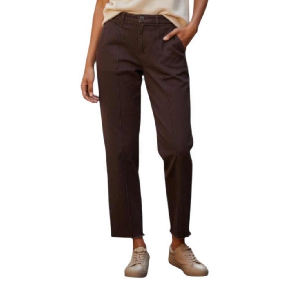 Lauren Ralph Lauren Lauren Ralph Lauren Women's Brown Fray Ankle Chino Pants 12 Size 34" / US 12 / IT 48 - 1 Thumbnail