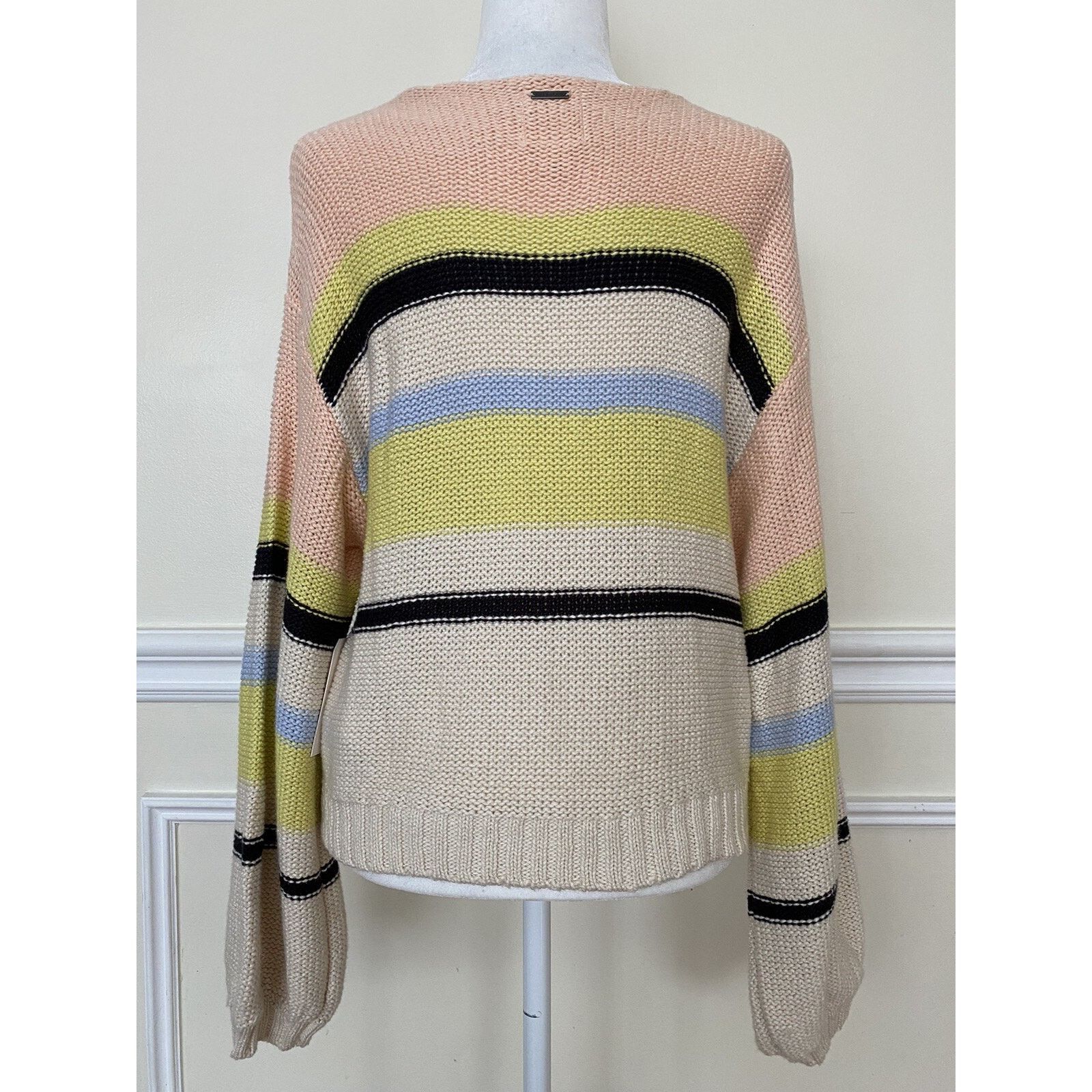 Billabong Billa Bong Seeing Stripes Sweater pink/yellow A003021 Size M / US 6-8 / IT 42-44 - 6 Thumbnail