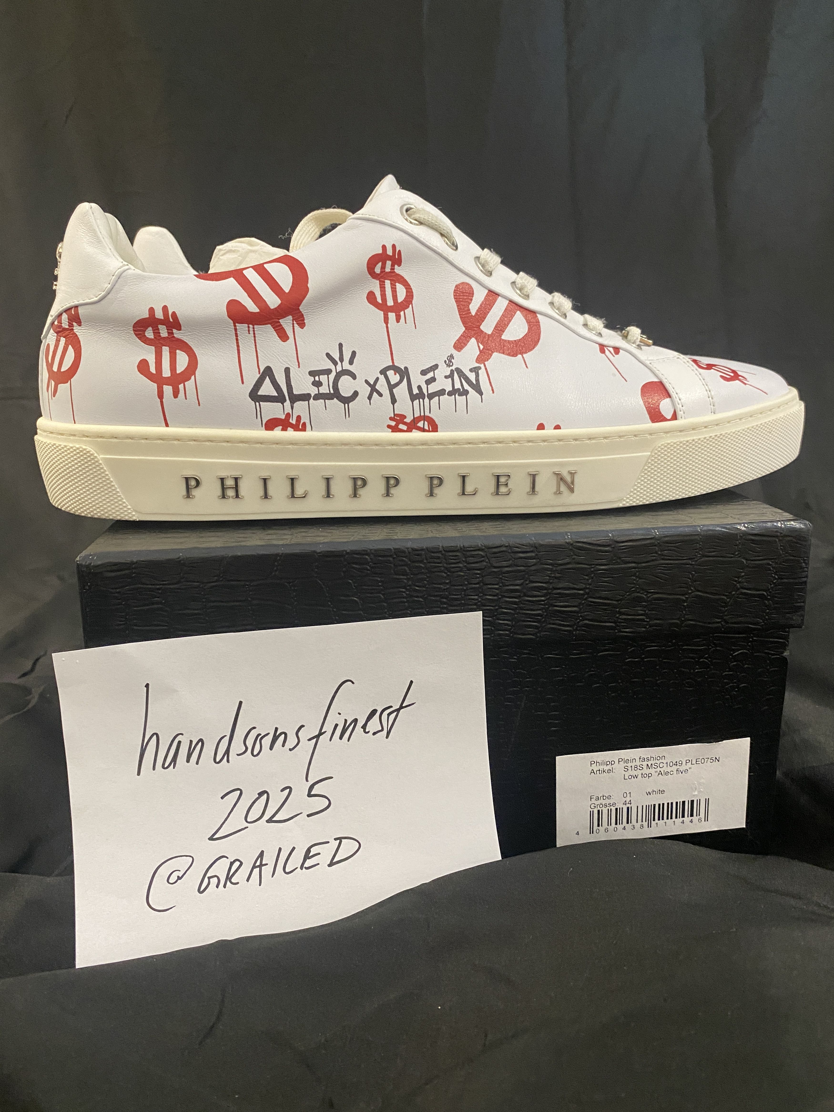 Philipp Plein Phillipp Plein Alec Five Low-Top White Sneakers Size US 11 / EU 44 - 7 Thumbnail