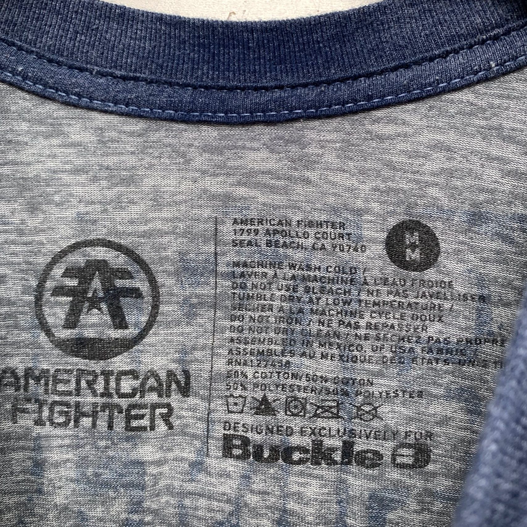 Vintage American Fighter Training T Shirt Mens M White Size US M / EU 48-50 / 2 - 5 Thumbnail