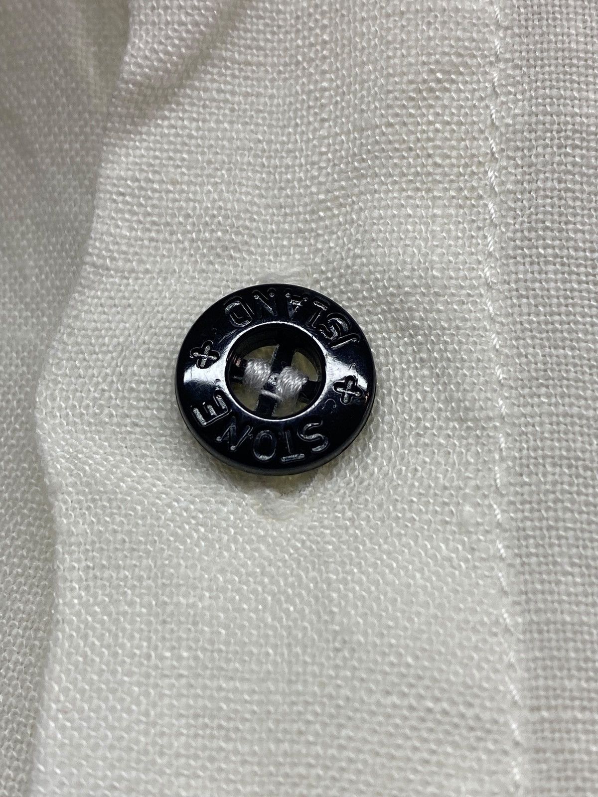 Stone Island Vintage Stone Island White Linen Shirt Old Money Vibes Size US L / EU 52-54 / 3 - 15 Thumbnail