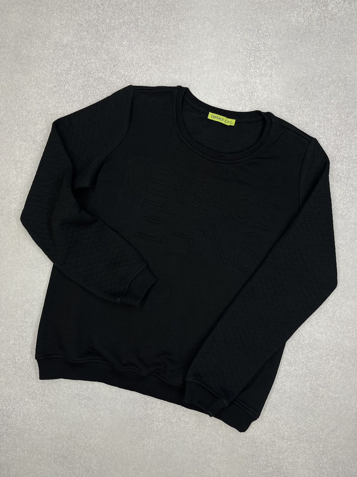 Versace Jeans Black Sweatshirt Luxury Size M