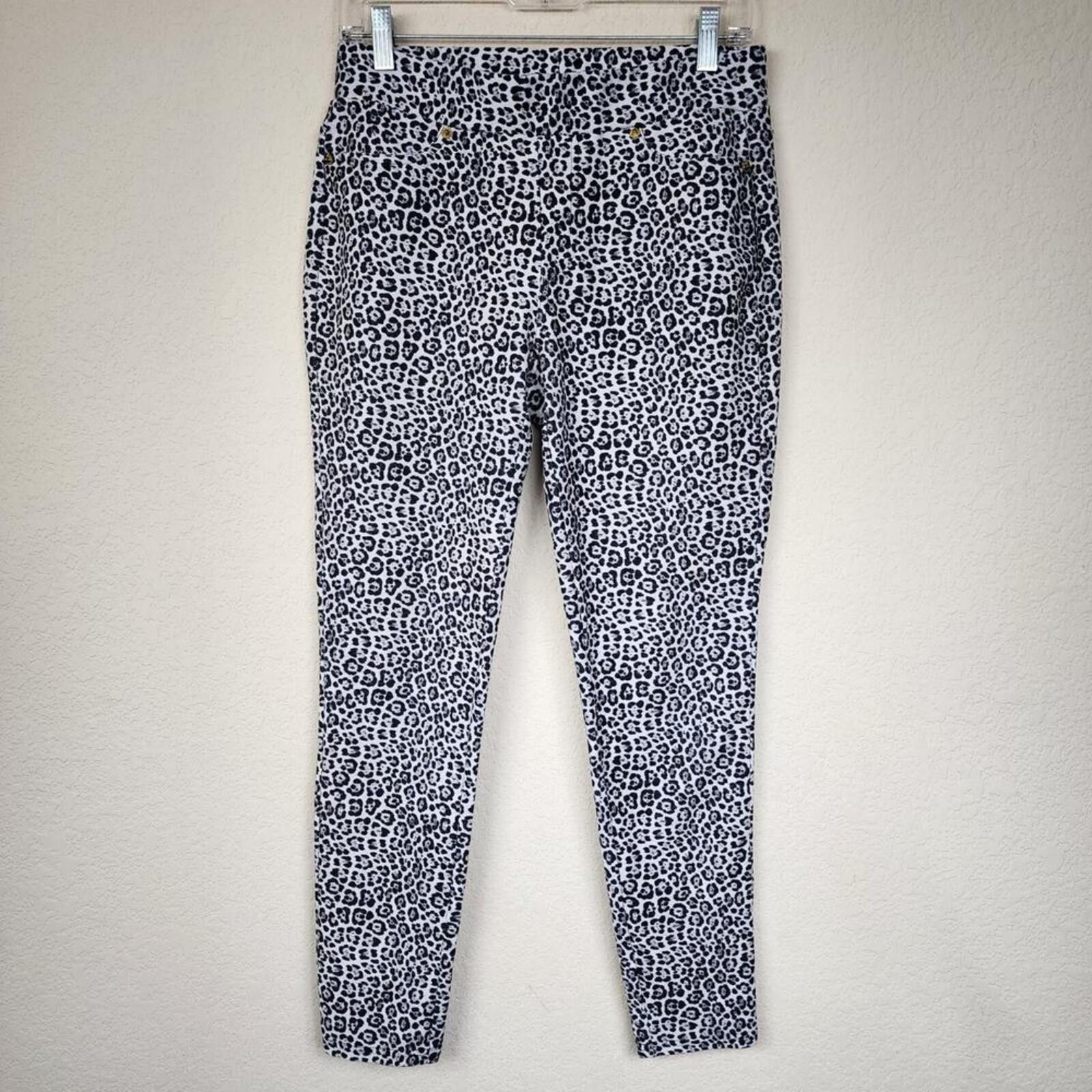 Michael Kors Michael Kors Grey Leopard Cheetah Print Skinny Pants Size 32" / US 10 / IT 46 - 1 Thumbnail