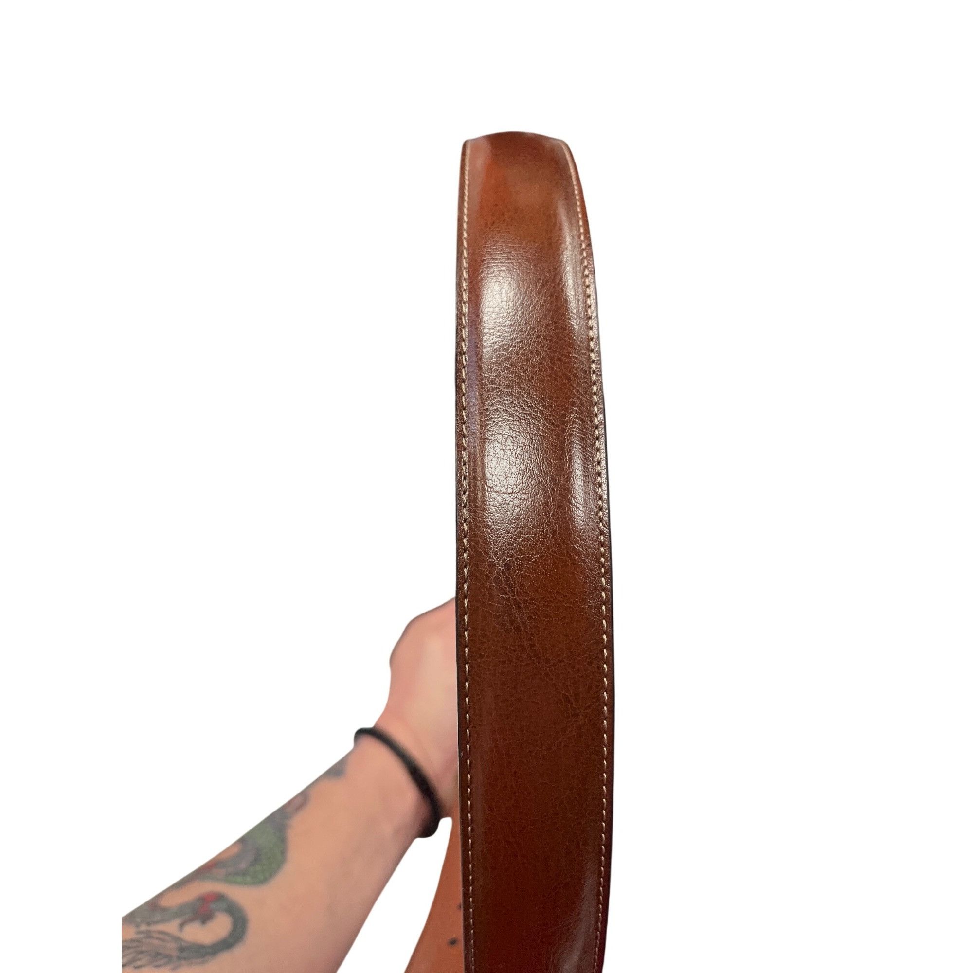 Stafford Stafford big tall mens brown leather dress belt sz 54 waist Size ONE SIZE - 6 Thumbnail