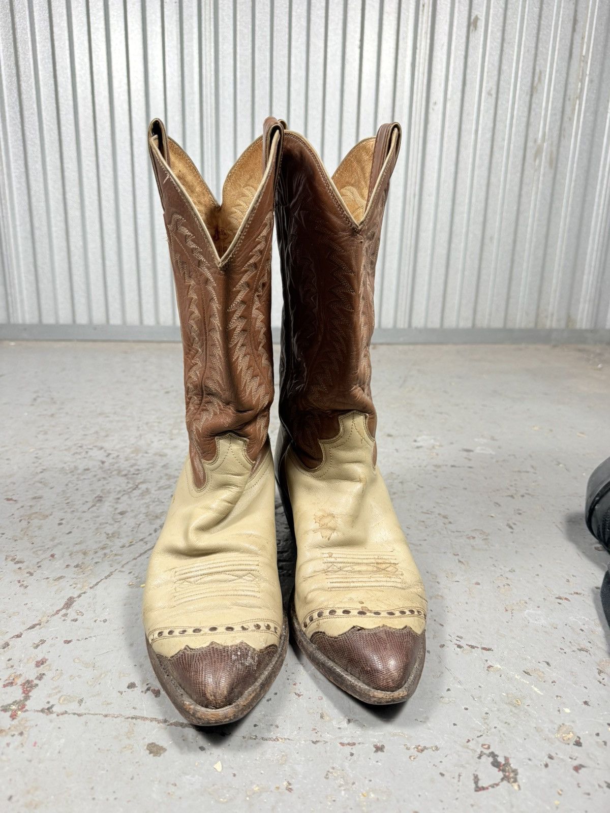 Justin 70s Vintage Made In Usa Justins Lizard Toes Boots Size US 10 / EU 43 - 4 Thumbnail