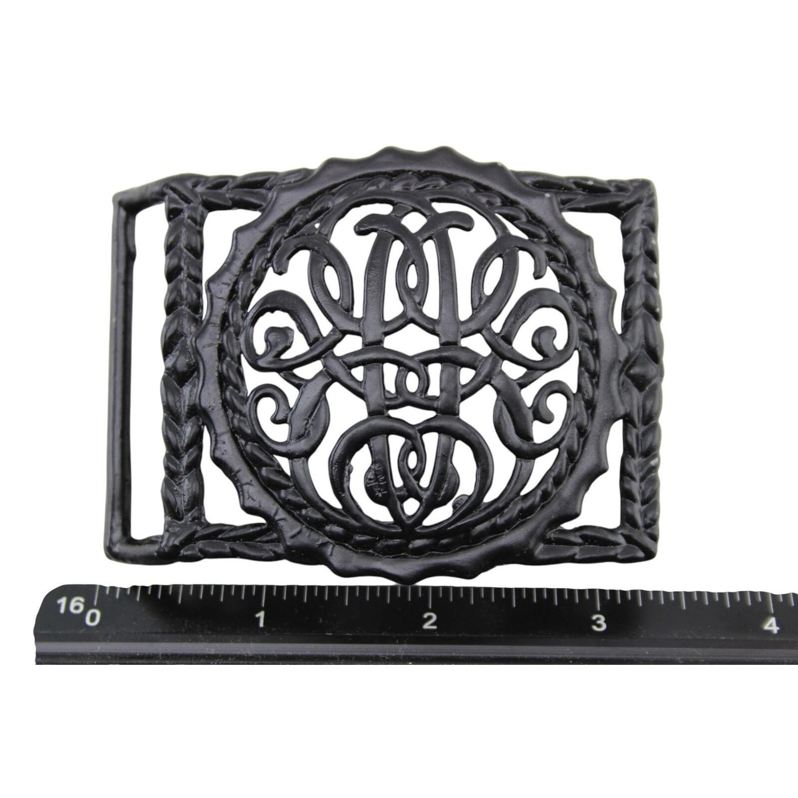 Other Black Enamel Celtic Viking Filigree Belt Buckle • 2” Belt Size ONE SIZE - 3 Thumbnail