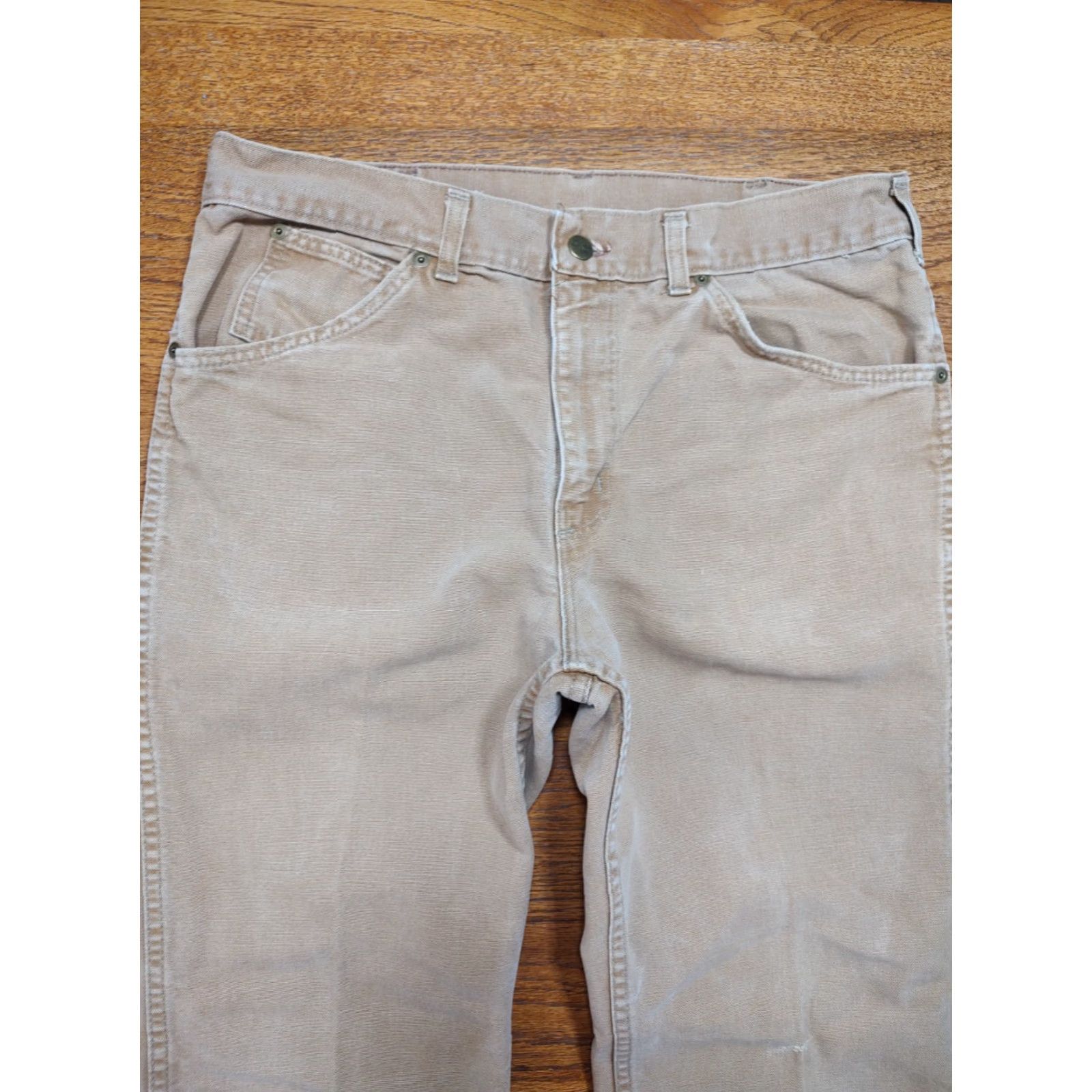 Carhartt VINTAGE Carhartt USA Canvas Work Duck Pants Men's 34x29 Brown Cotton 5-Pocket Straight Front Zip Zipper USA 80s 90s Grunge Workwear Vintage Size US 34 / EU 50 - 5 Thumbnail