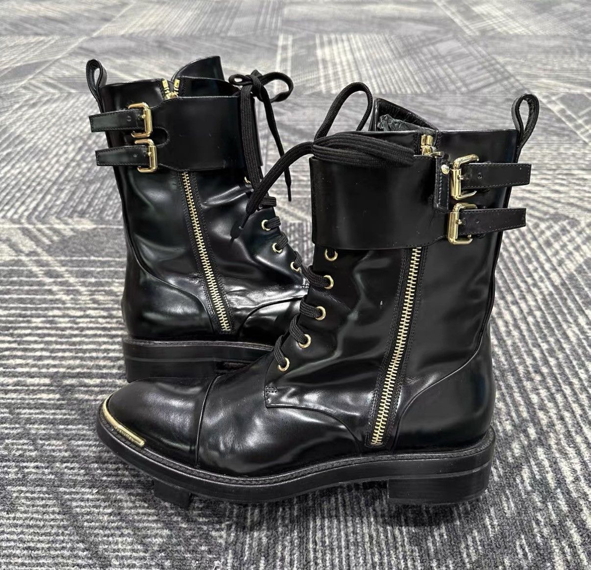 Louis Vuitton Louis Vuitton Leather Martin Boots J42 Size US 7.5 / IT 37.5 - 4 Thumbnail