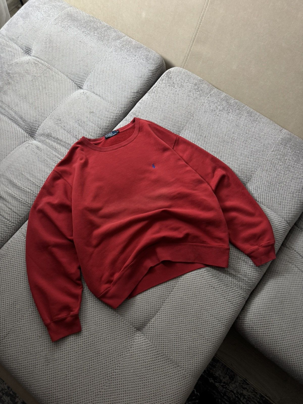 Polo Ralph Lauren × Ralph Lauren × Vintage Polo Ralph Lauren Vintage Red Sweatshirt Size US XL / EU 56 / 4 - 4 Thumbnail