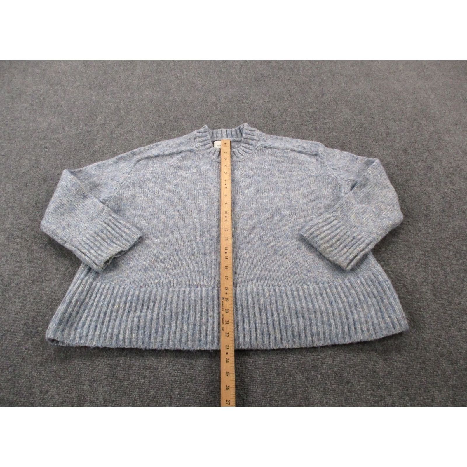 Vintage Tuckernuck Sweater Womens XL Blue Wool Blend Oversized Classic Pullover Stretch Size XL / US 12-14 / IT 48-50 - 3 Thumbnail