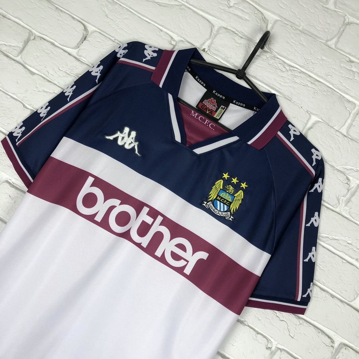 Kappa Retro copy Manchester City 1997 1998 away jersey Size US S / EU 44-46 / 1 - 2 Thumbnail