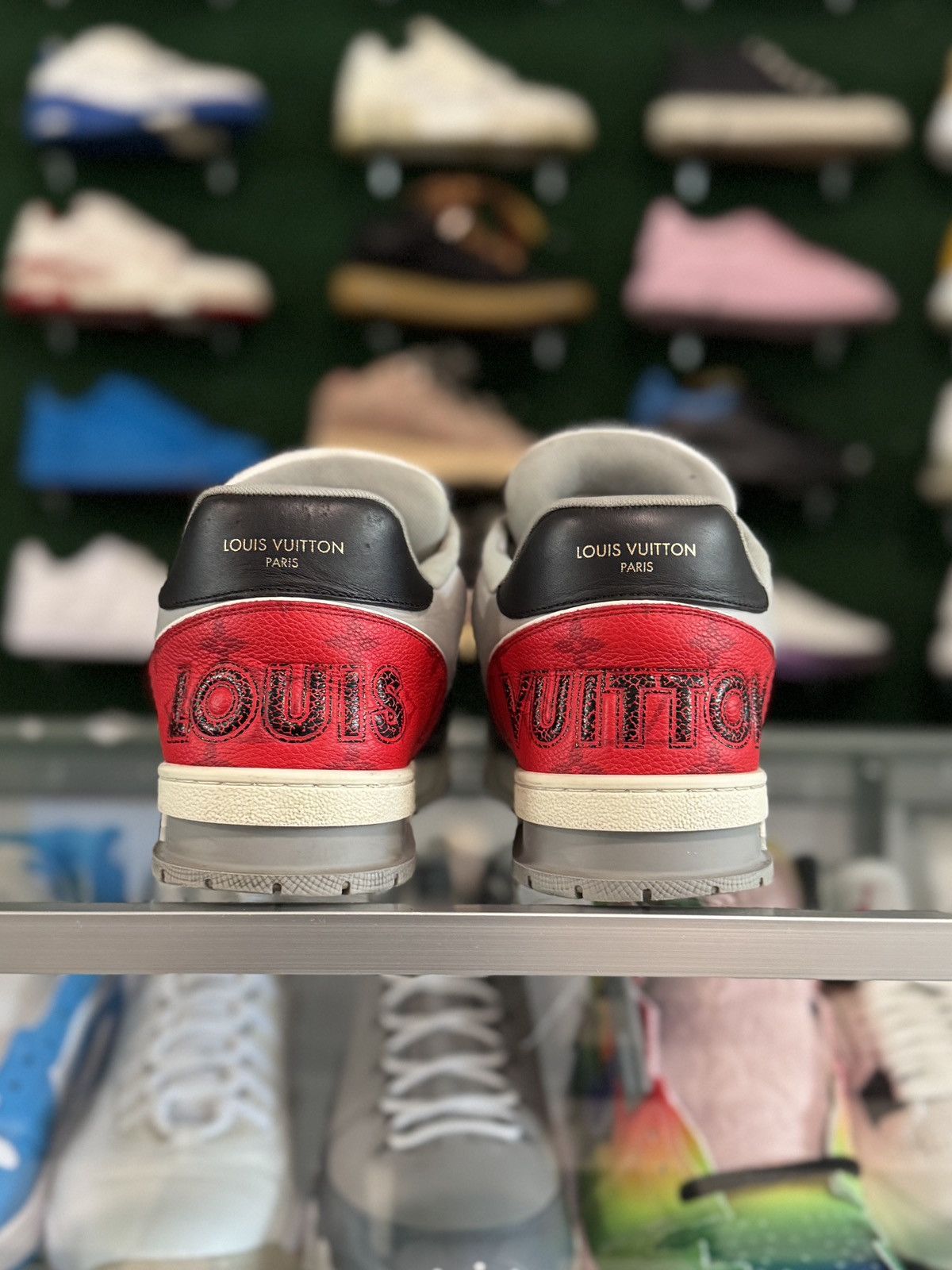 Louis Vuitton Louis Vuitton Trainer Strap Black Grey Red 1AC4ZU Size US 10 / EU 43 - 5 Thumbnail