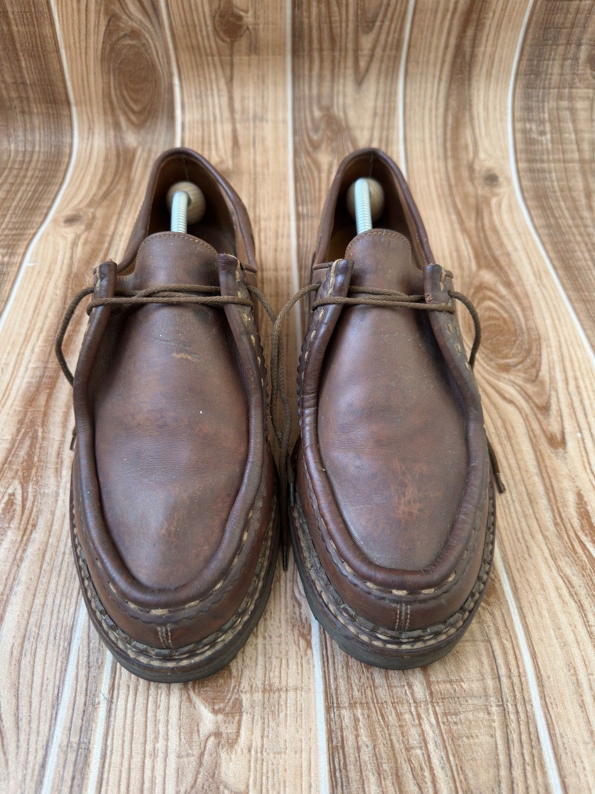 Paraboot Paraboot Michael Marche Vintage Ebony Moc Leather Derbies Size US 14 / EU 47 - 2 Thumbnail