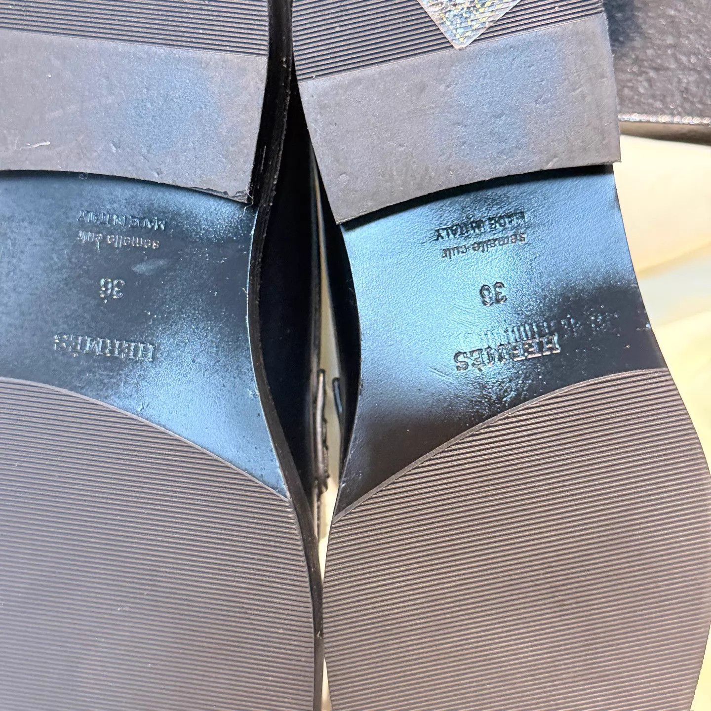 Hermes Hermes Black Platform Loafer 36 (99 New) Size US 5.5 / IT 35.5 - 7 Thumbnail