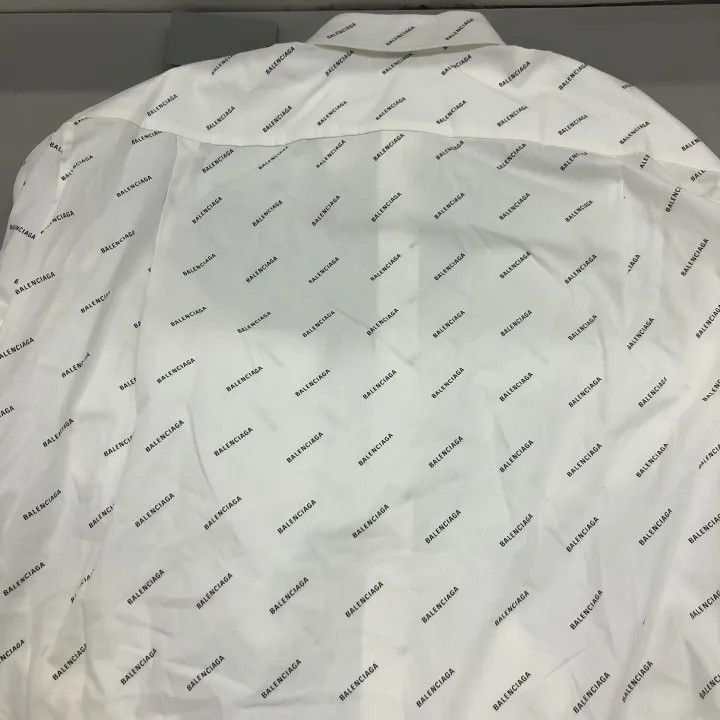 Balenciaga Balenciaga Balenciaga Logo Print Casual Long Sleeve Shirt Size US M / EU 48-50 / 2 - 2 Thumbnail