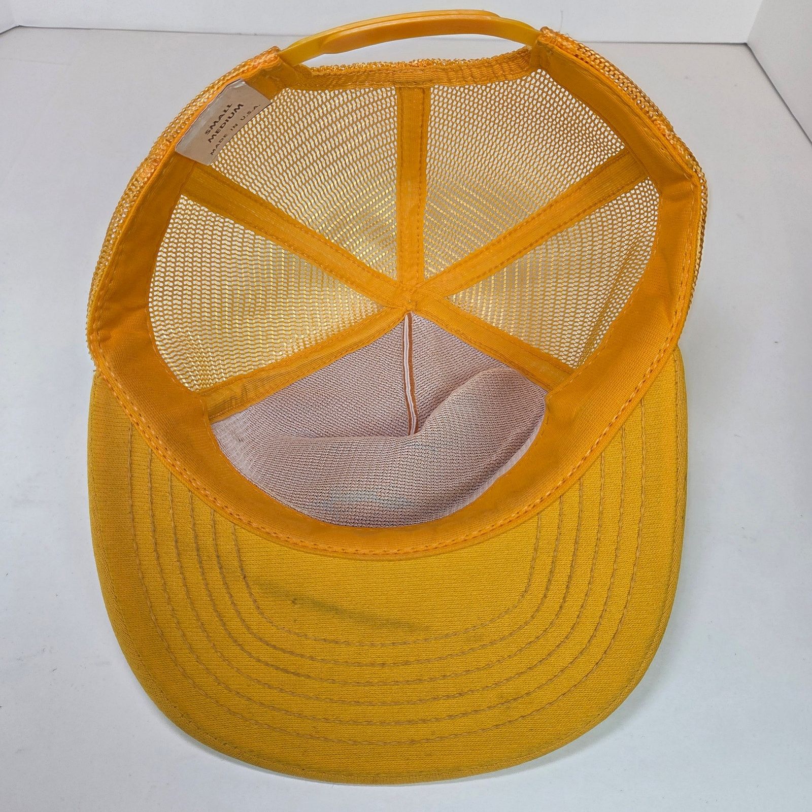 Other Vintage Stren Fishing Trucker Hat USA Yellow White S-M Size ONE SIZE - 6 Thumbnail