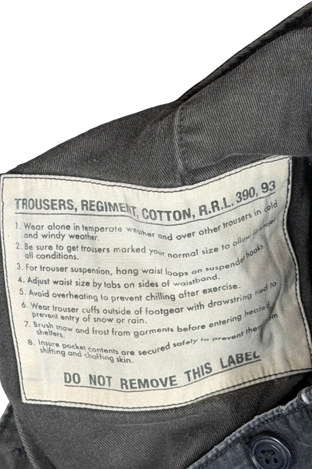 RRL Ralph Lauren Garment Dyed Military Cargo Trousers image 7