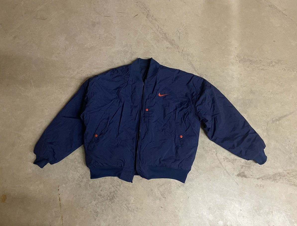 Nike Vintage 90’s NIKE REVERSIBLE Bomber Jacket Size US L / EU 52-54 / 3 - 4 Thumbnail