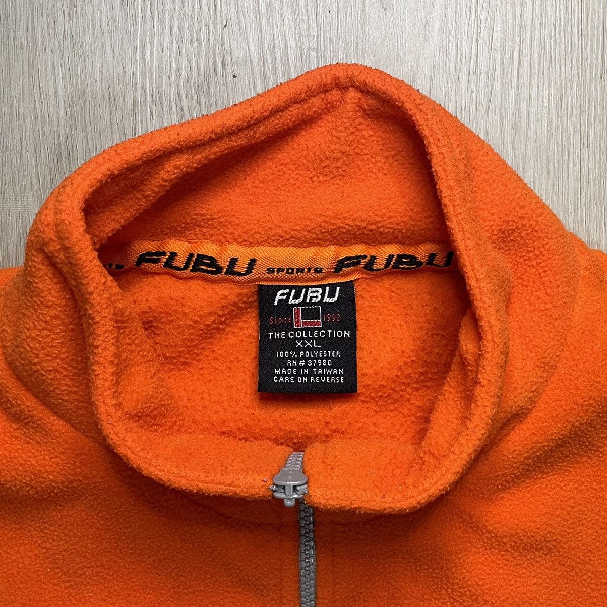 Fubu WORN FUBU Extreme Sports Quarter Zip Fleece Orange Size US XXL / EU 58 / 5 - 2 Thumbnail
